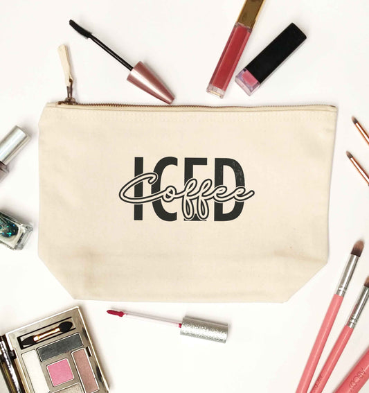 Iced Coffee natural makeup bag