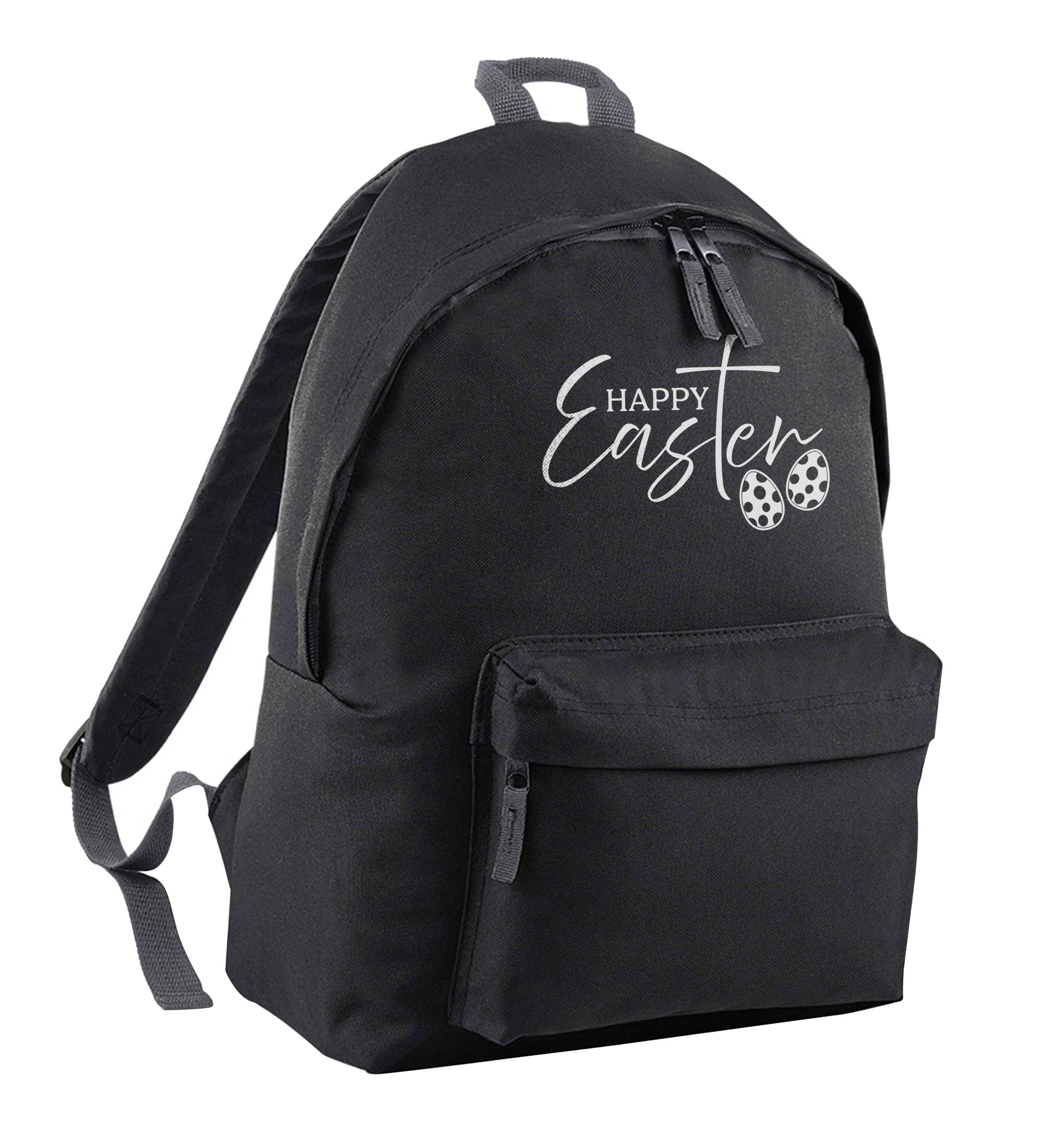 Happy Easter black adults backpack