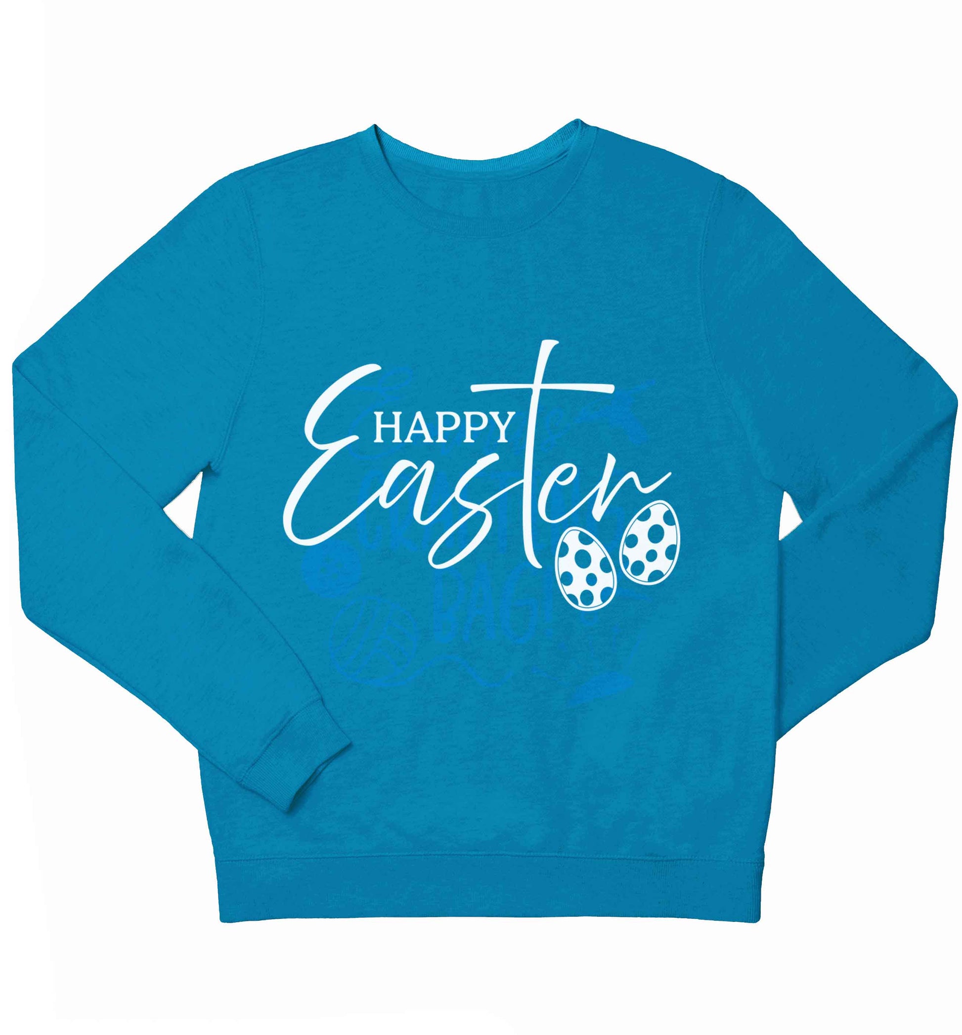 Happy Easter children's blue sweater 12-13 Years