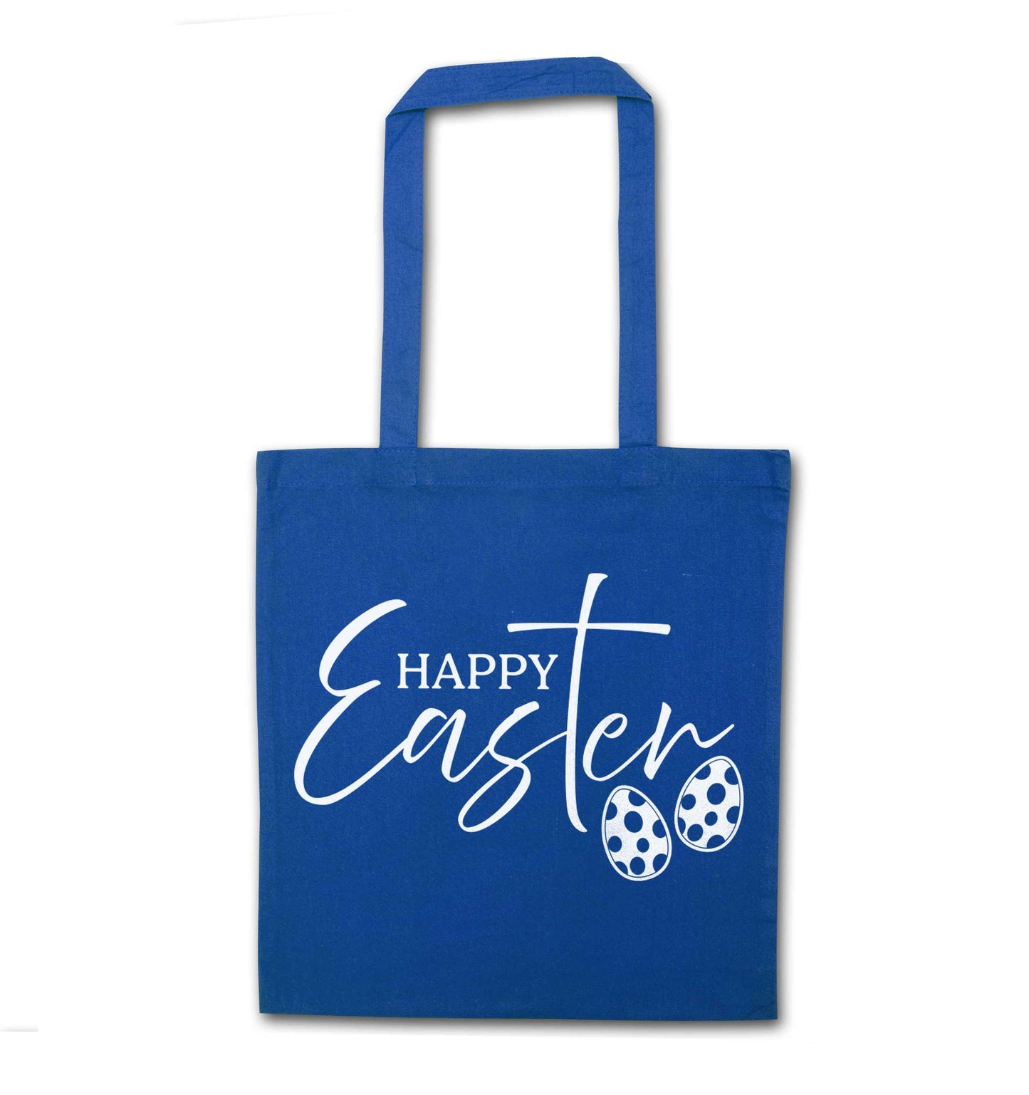 Happy Easter blue tote bag