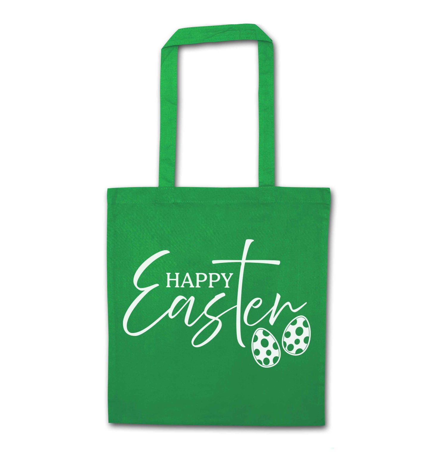 Happy Easter green tote bag