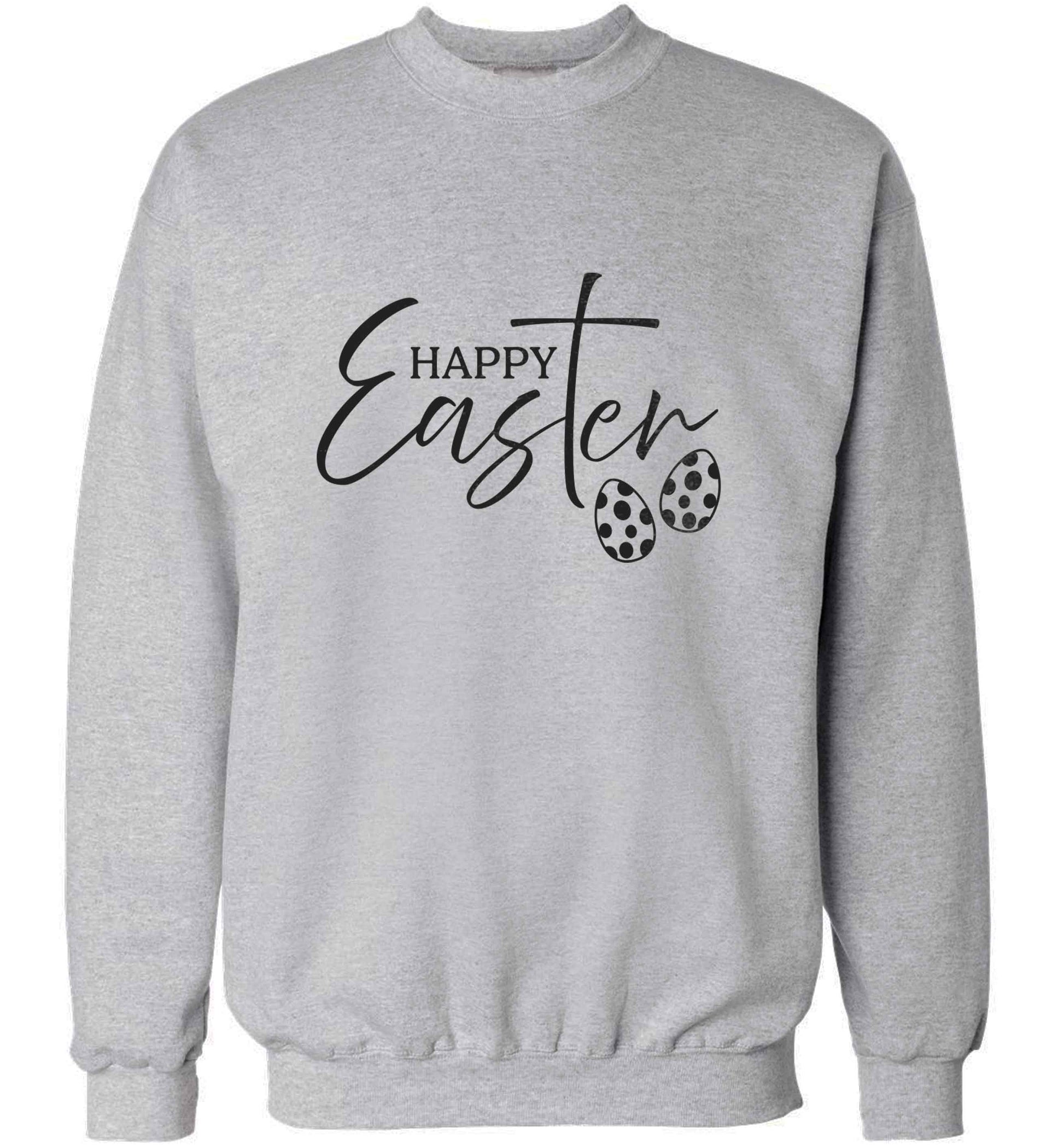 Happy Easter adult's unisex grey sweater 2XL