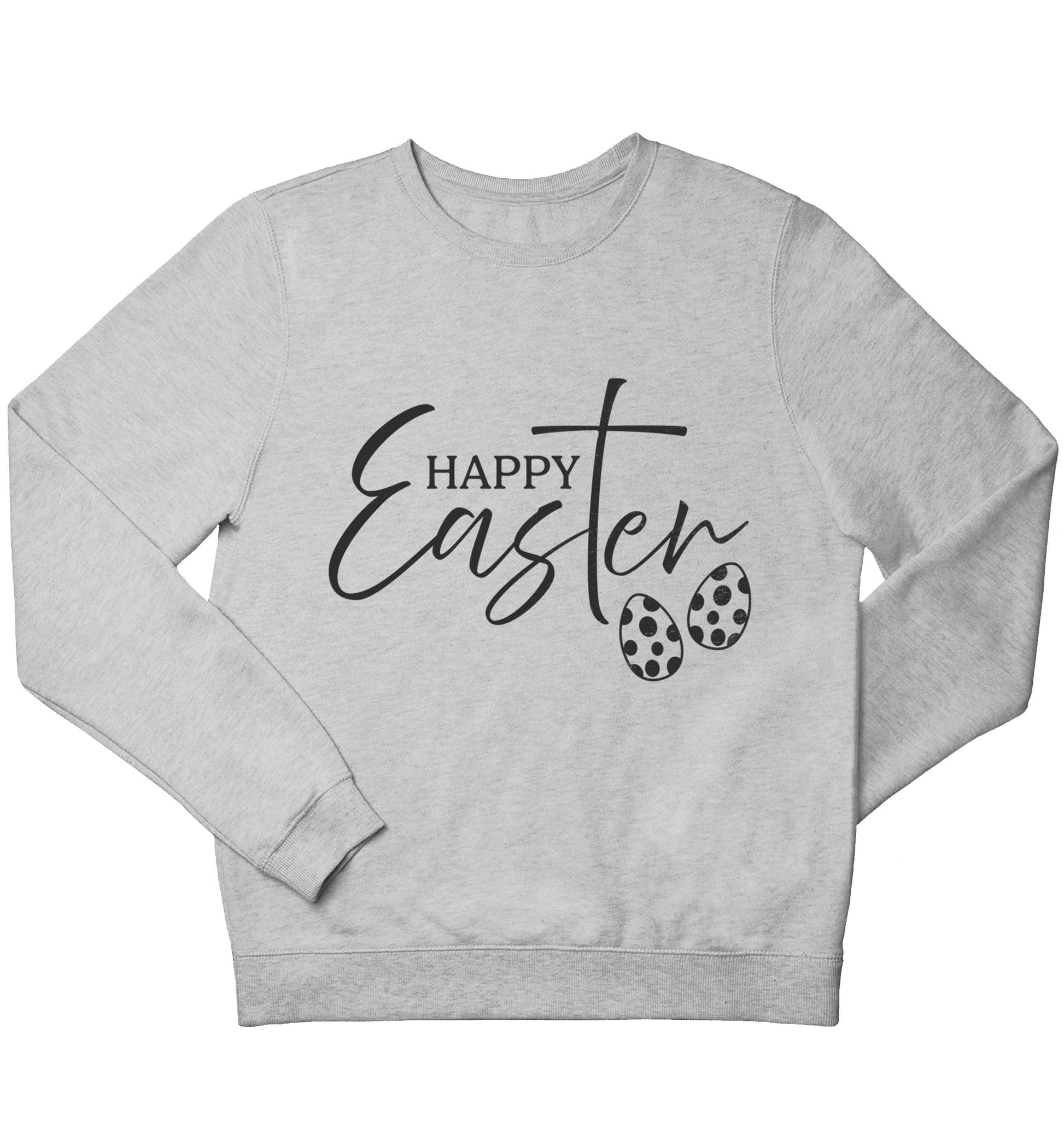 Happy Easter children's grey sweater 12-13 Years
