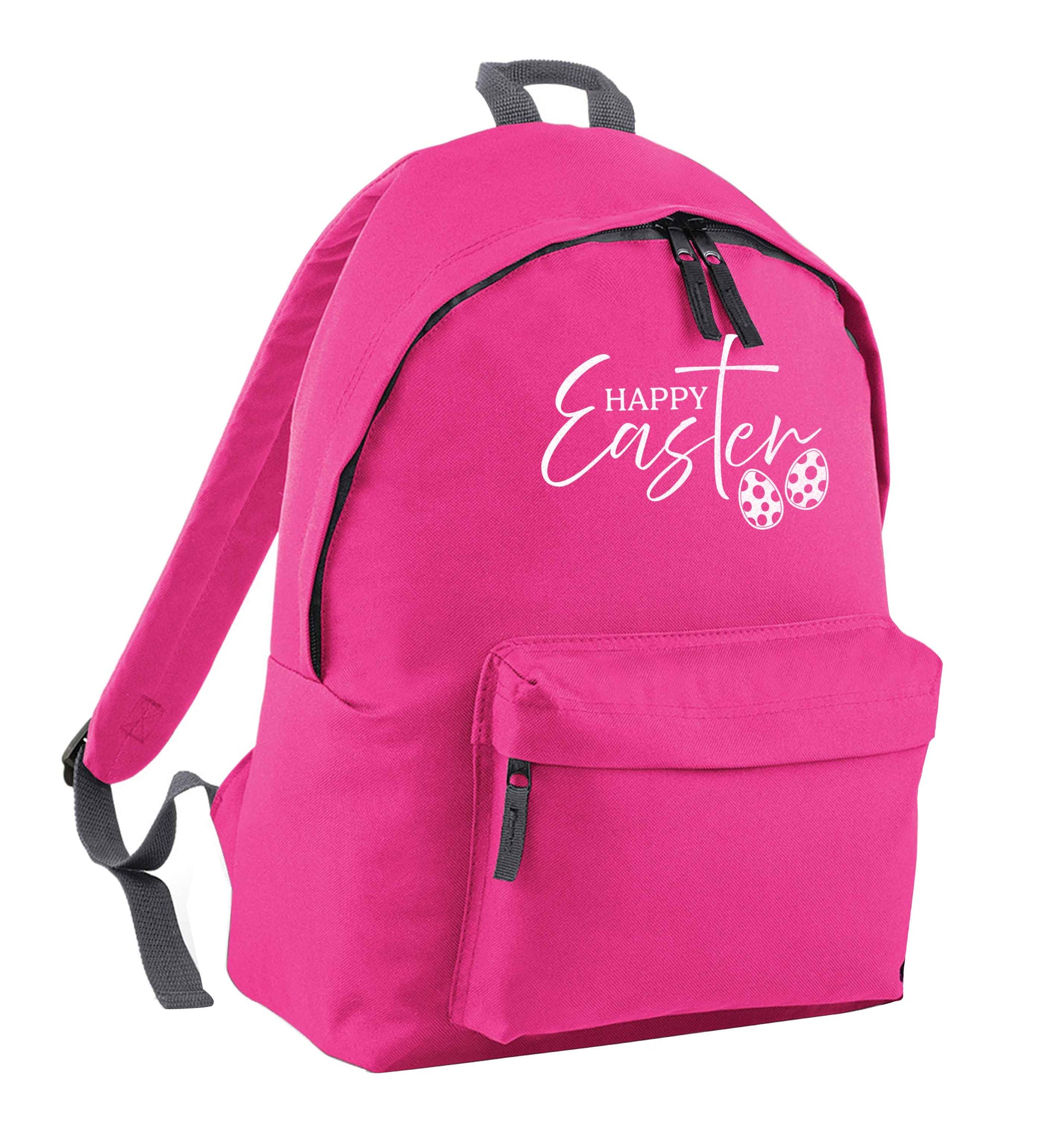 Happy Easter pink adults backpack