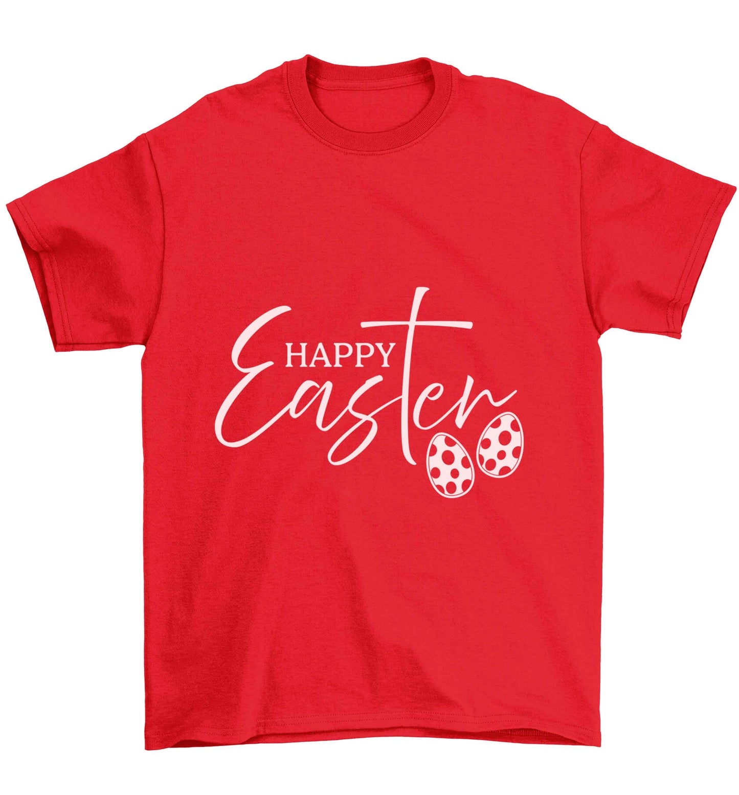 Happy Easter Children's red Tshirt 12-13 Years