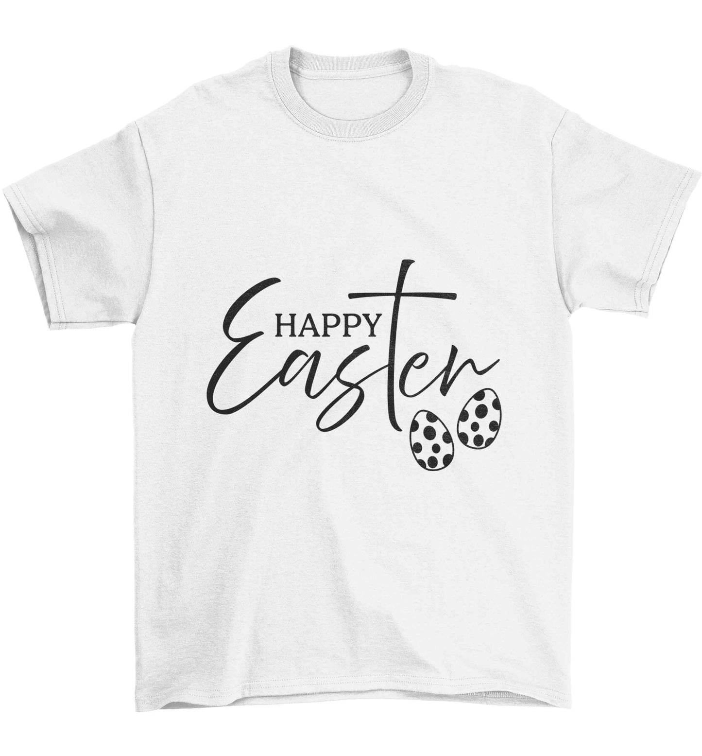Happy Easter Children's white Tshirt 12-13 Years