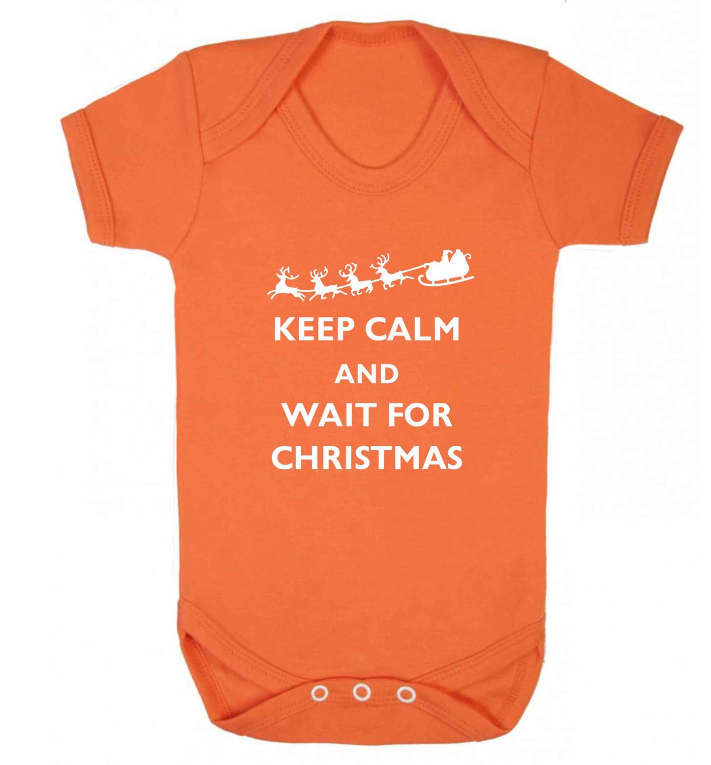 Keep calm and wait for Christmas baby vest orange 18-24 months