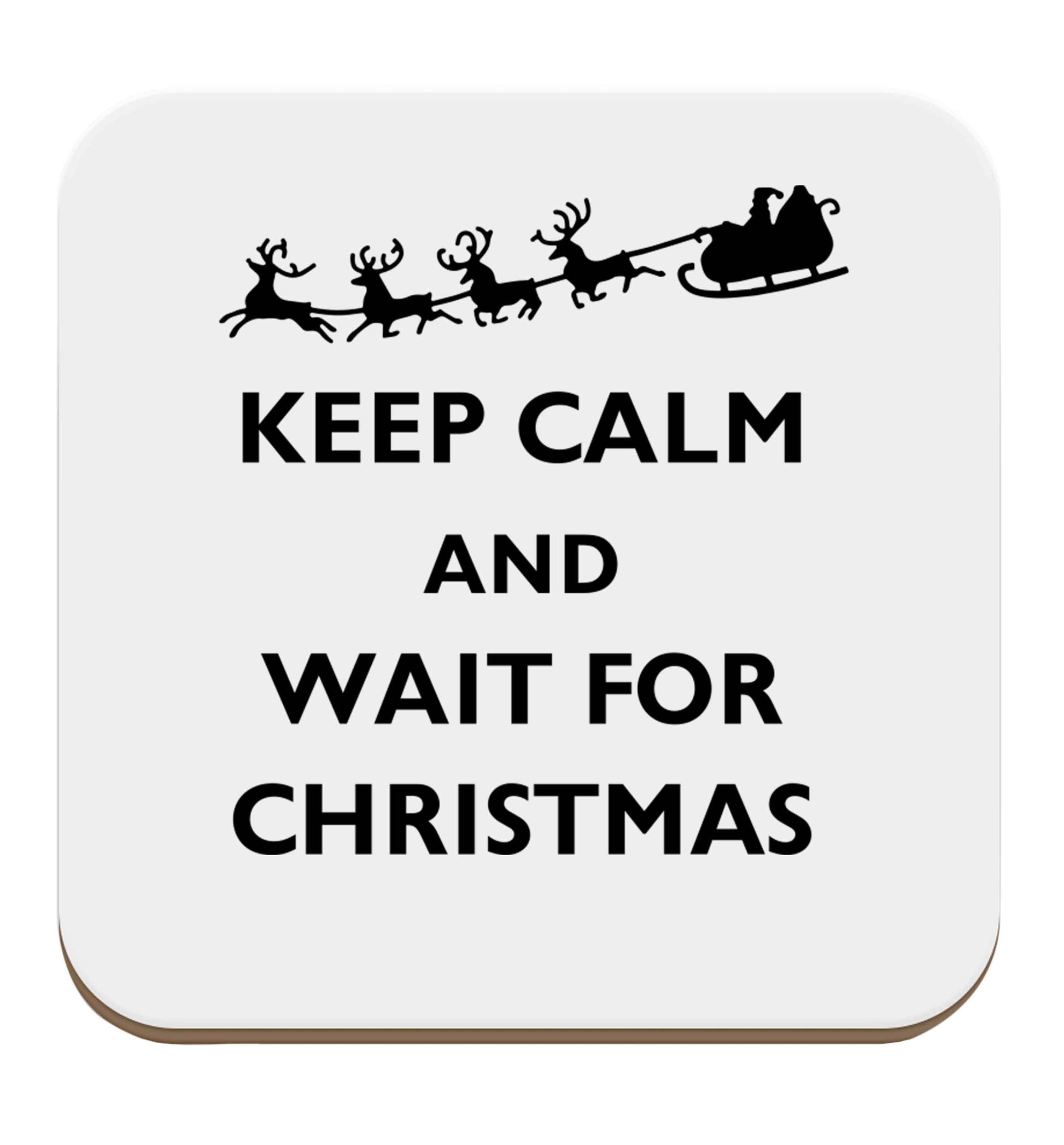 Keep calm and wait for Christmas set of four coasters