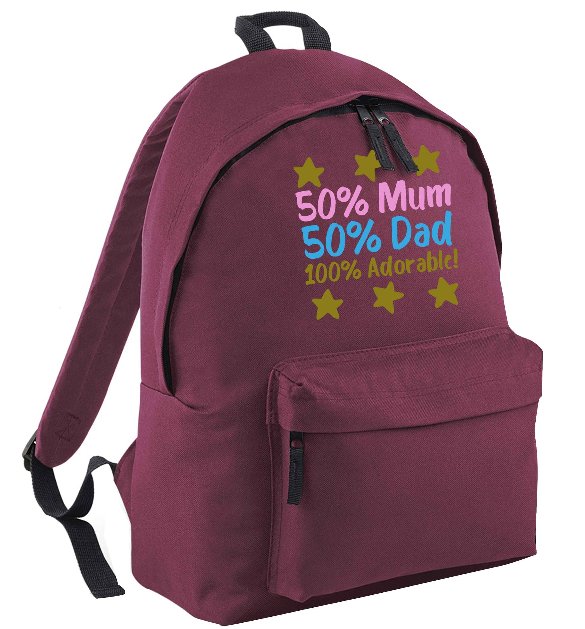 50% mum 50% dad 100% adorable black adults backpack