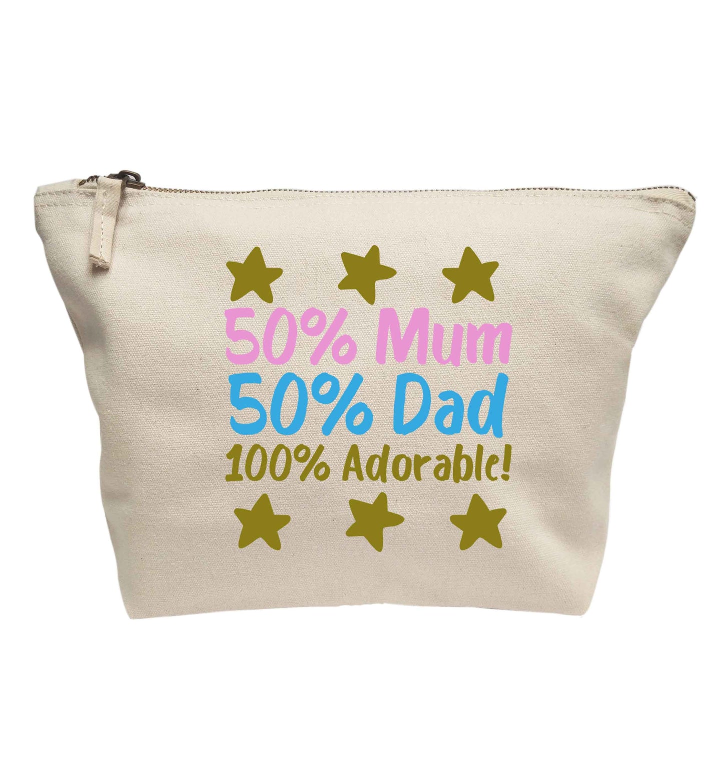 50% mum 50% dad 100% adorable | Makeup / wash bag