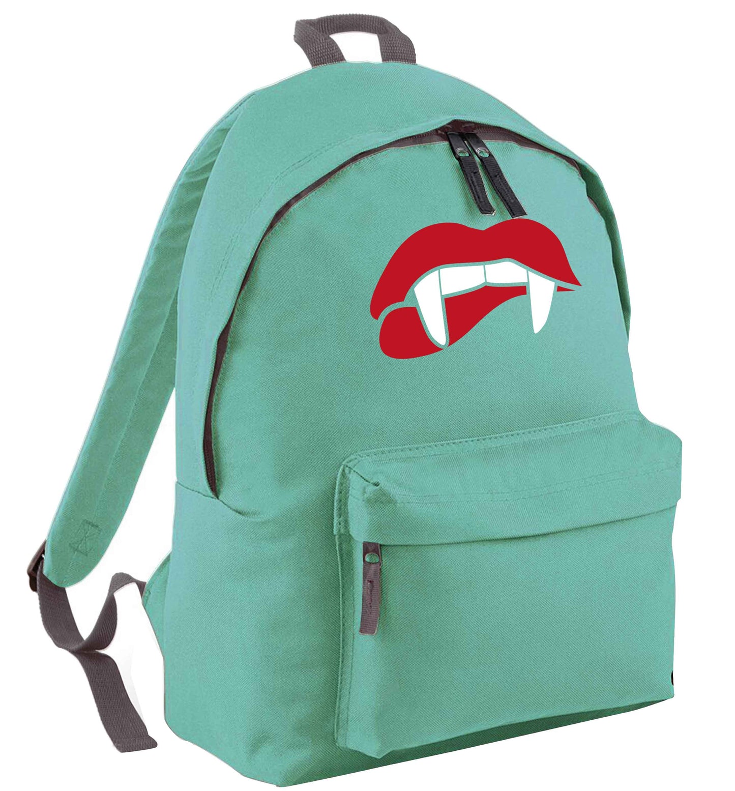 Vampire fangs mint adults backpack