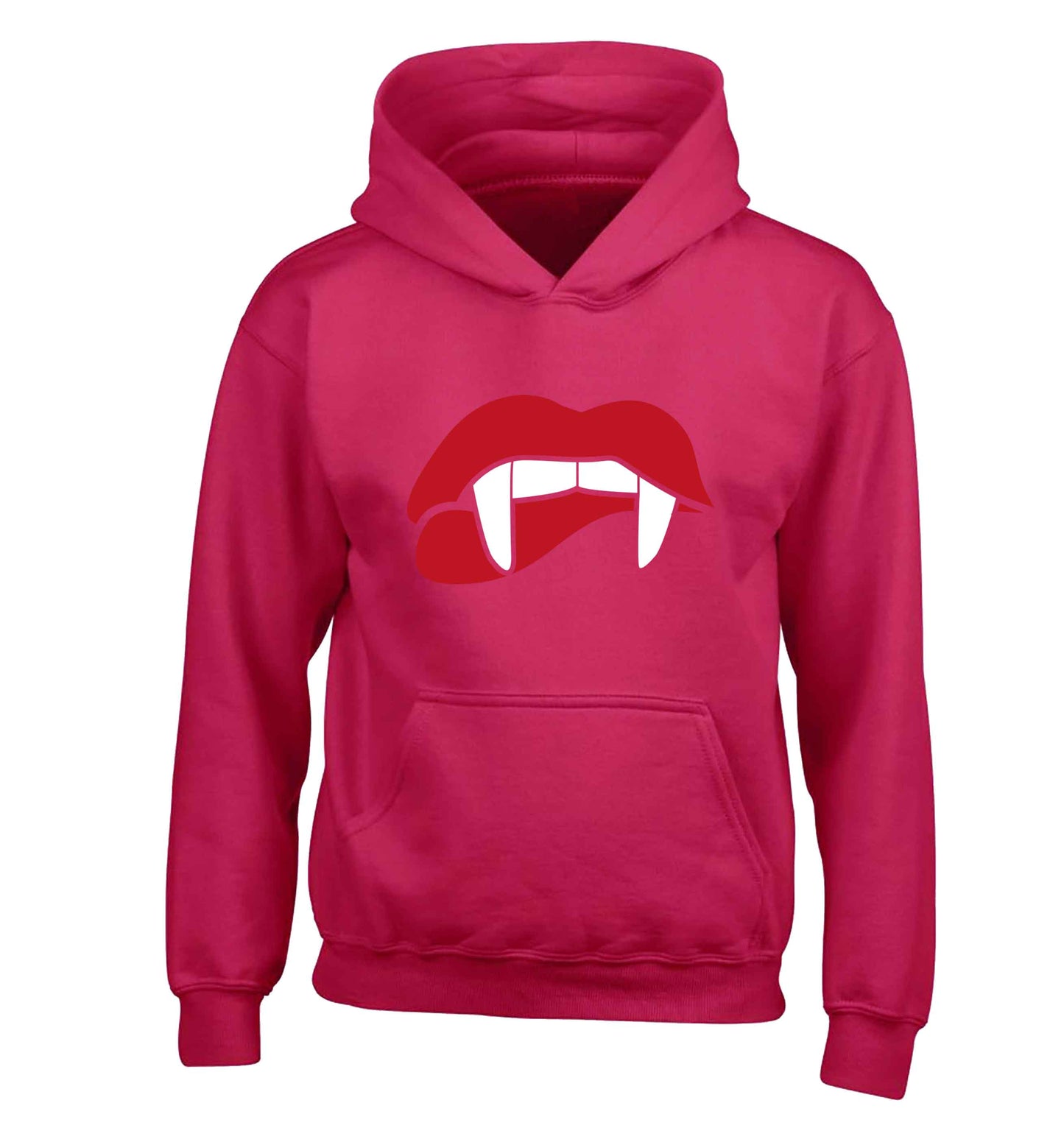 Vampire fangs children's pink hoodie 12-13 Years