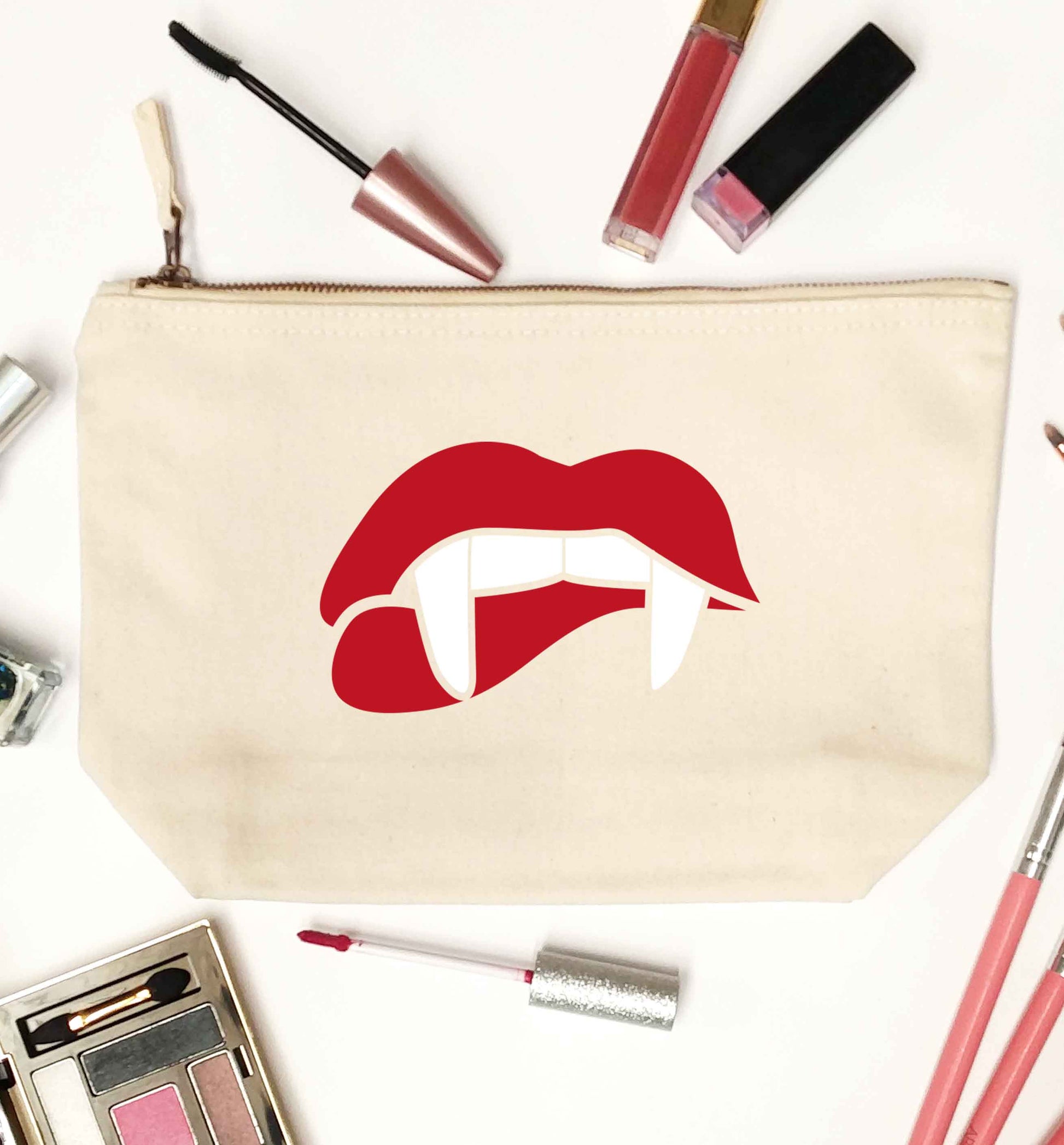 Vampire fangs natural makeup bag