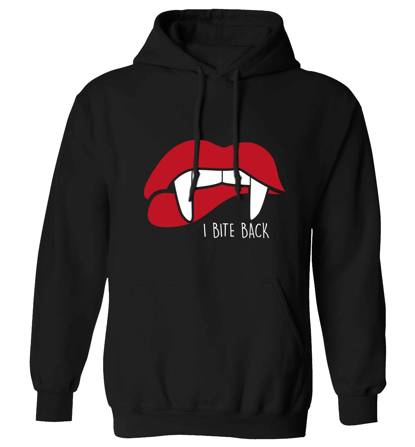 I bite back adults unisex black hoodie 2XL