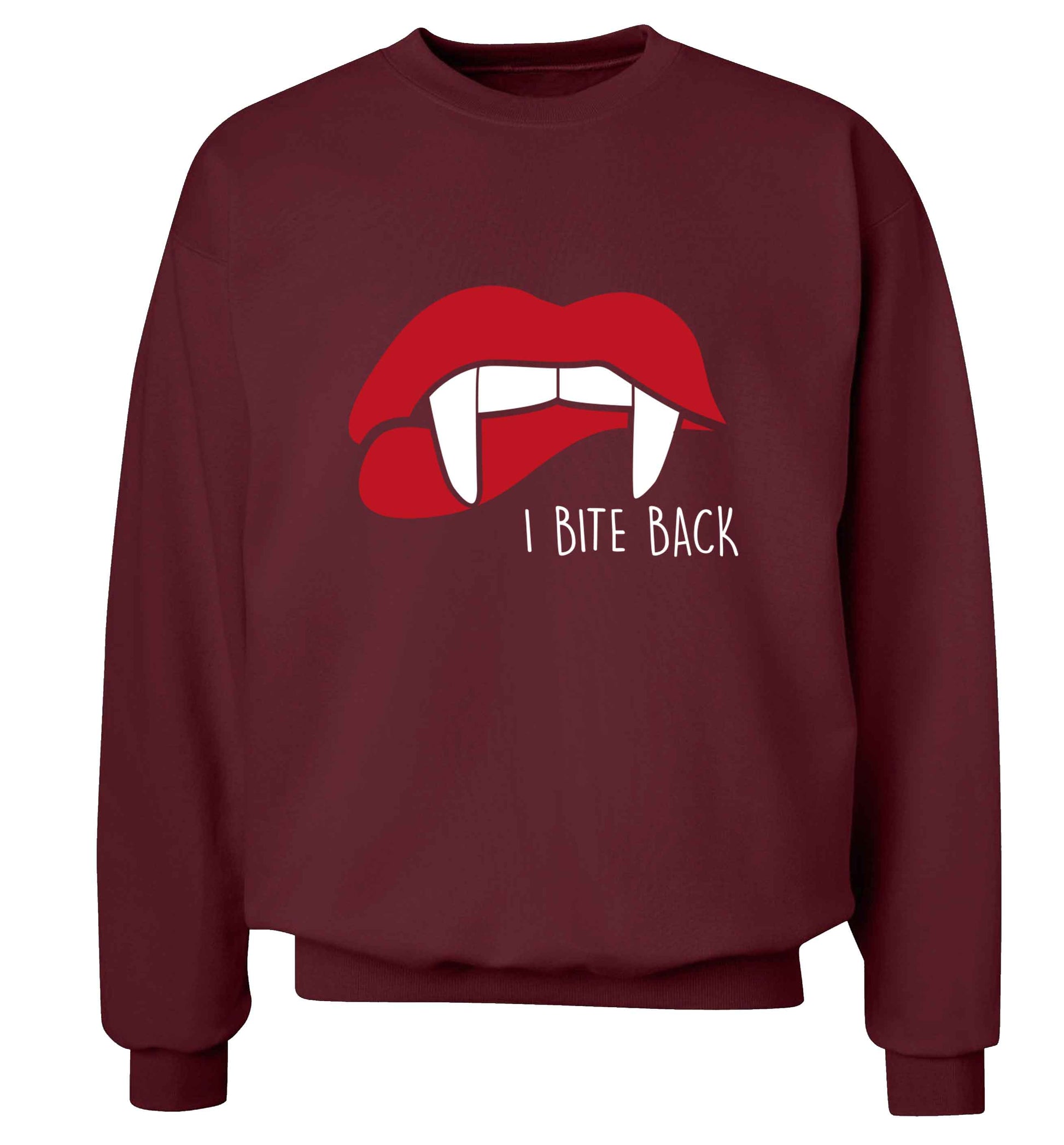 I bite back adult's unisex maroon sweater 2XL