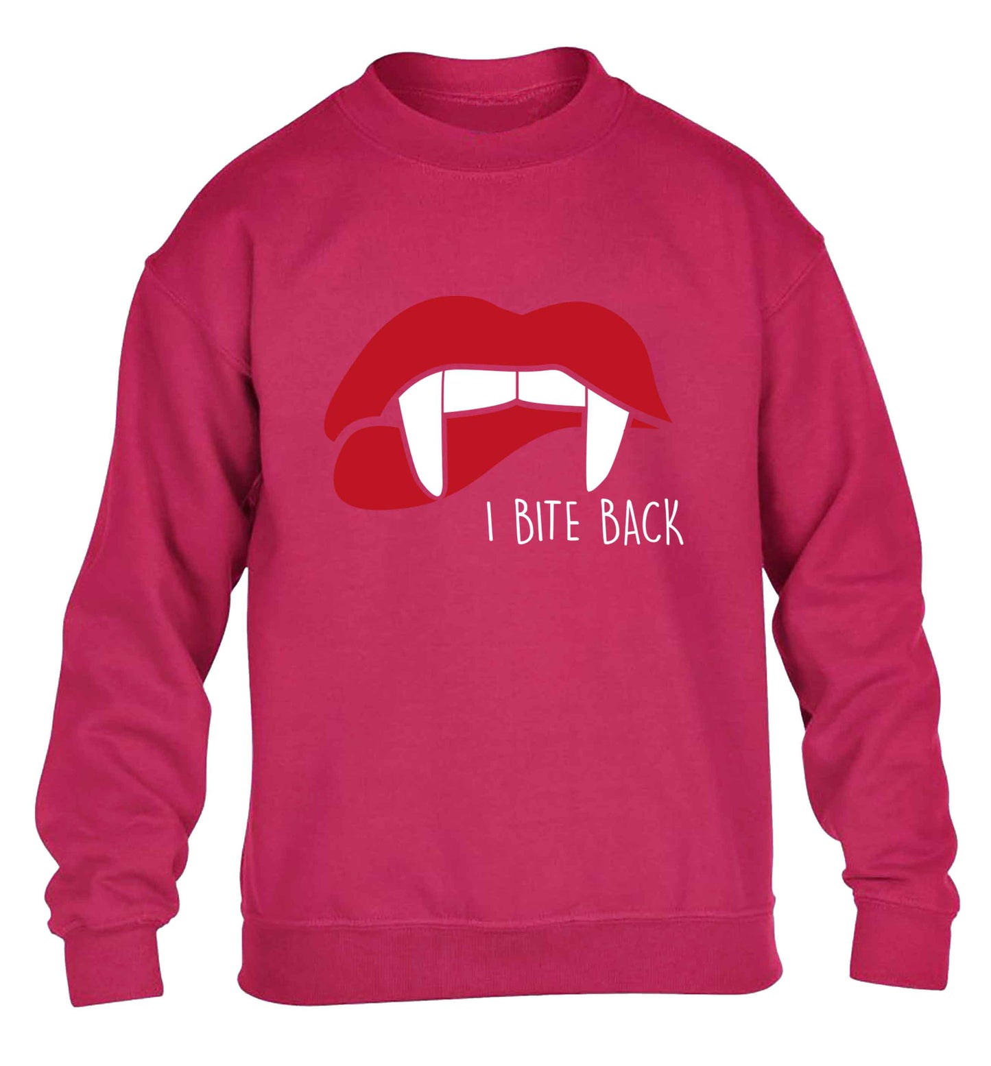 I bite back children's pink sweater 12-13 Years