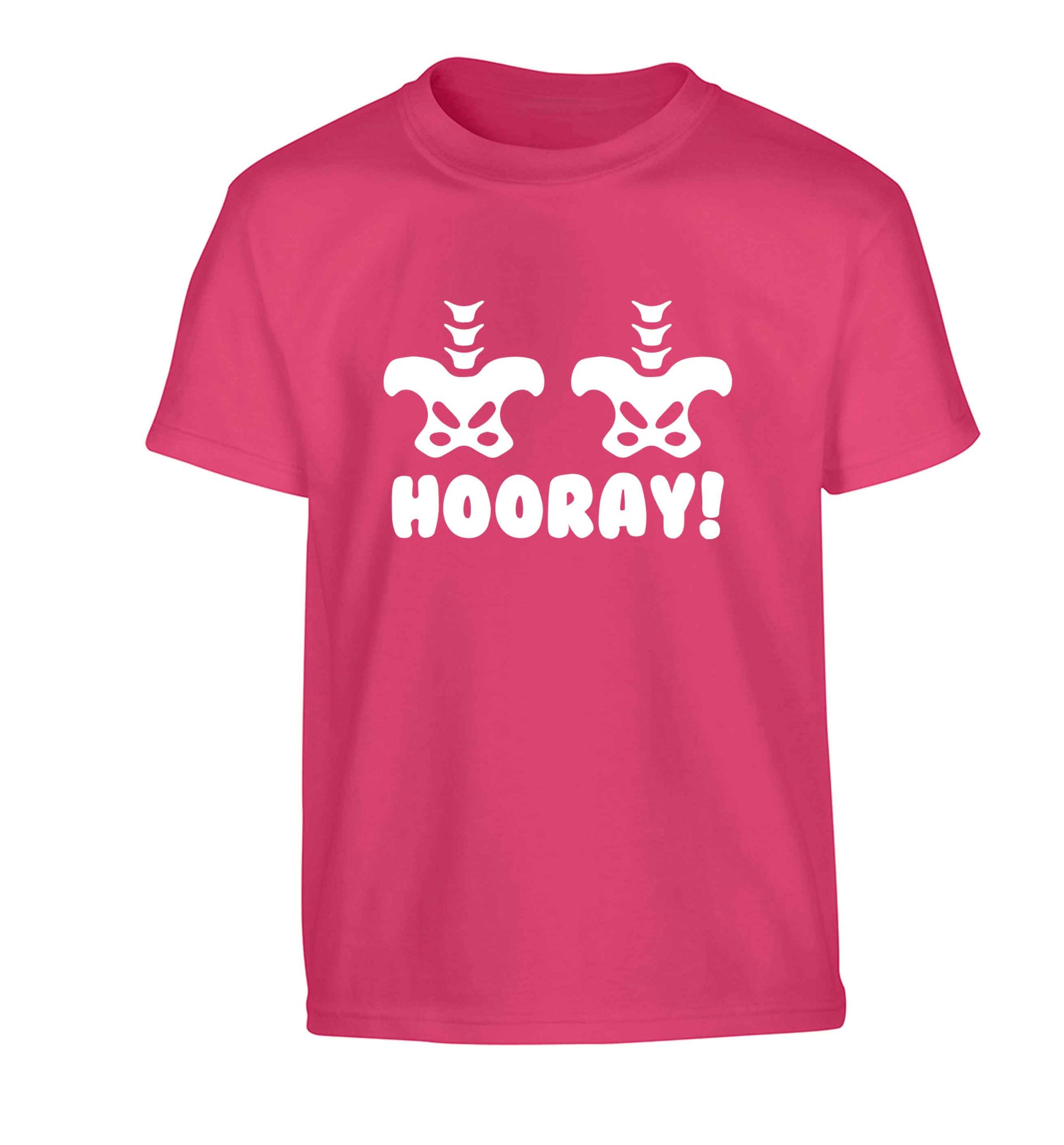 Hip Hip Hooray! Children's pink Tshirt 12-13 Years