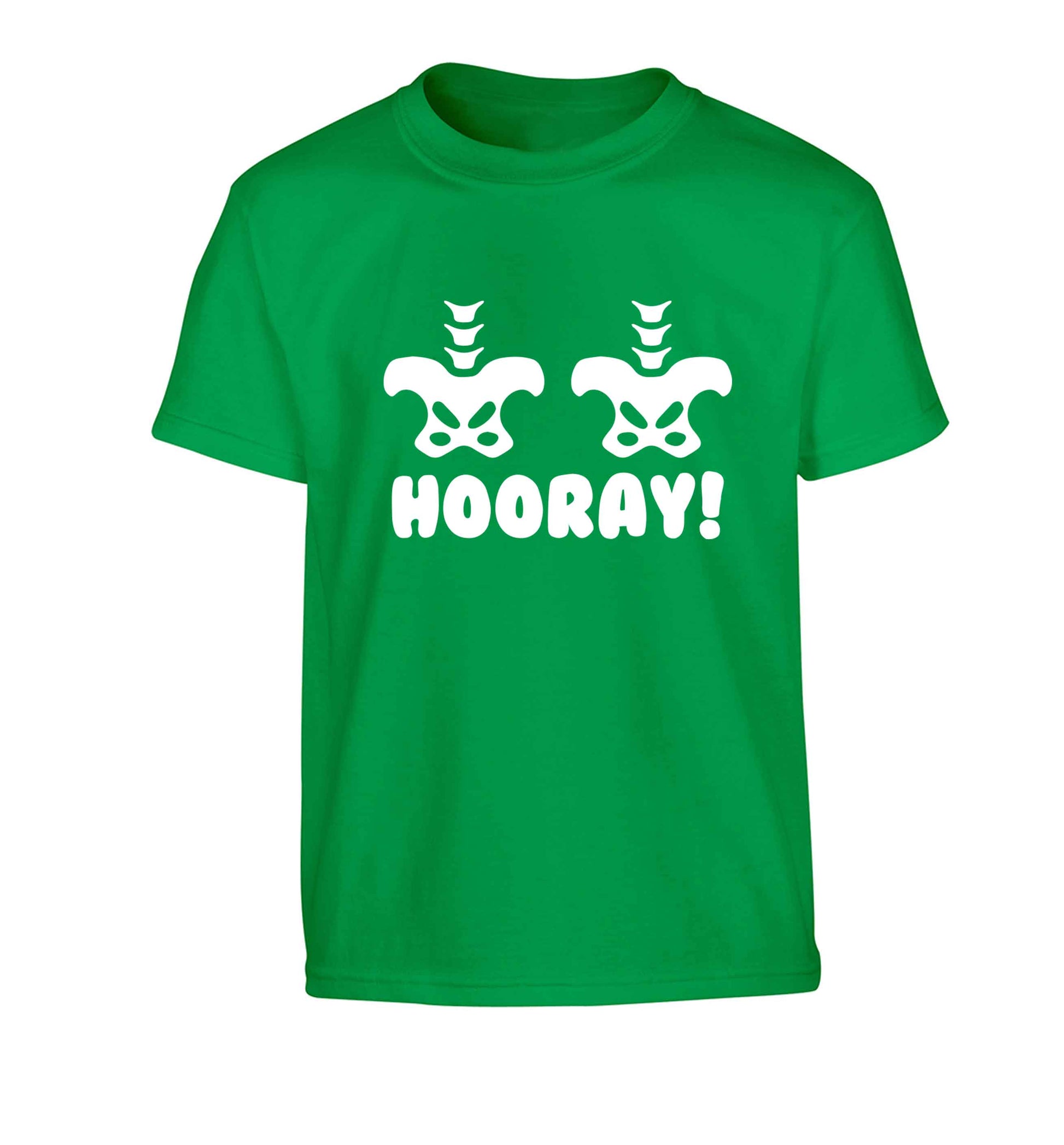 Hip Hip Hooray! Children's green Tshirt 12-13 Years