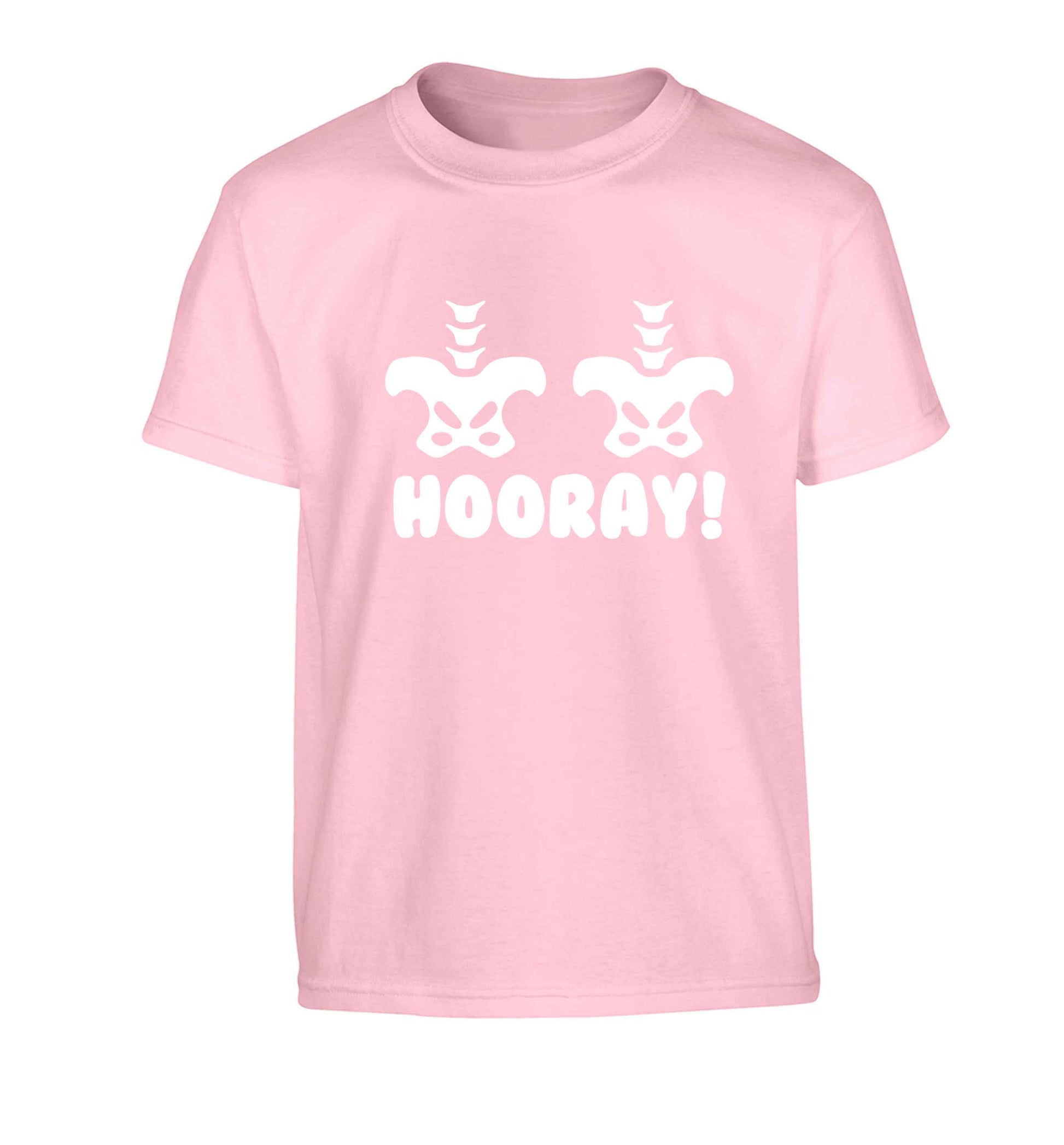 Hip Hip Hooray! Children's light pink Tshirt 12-13 Years