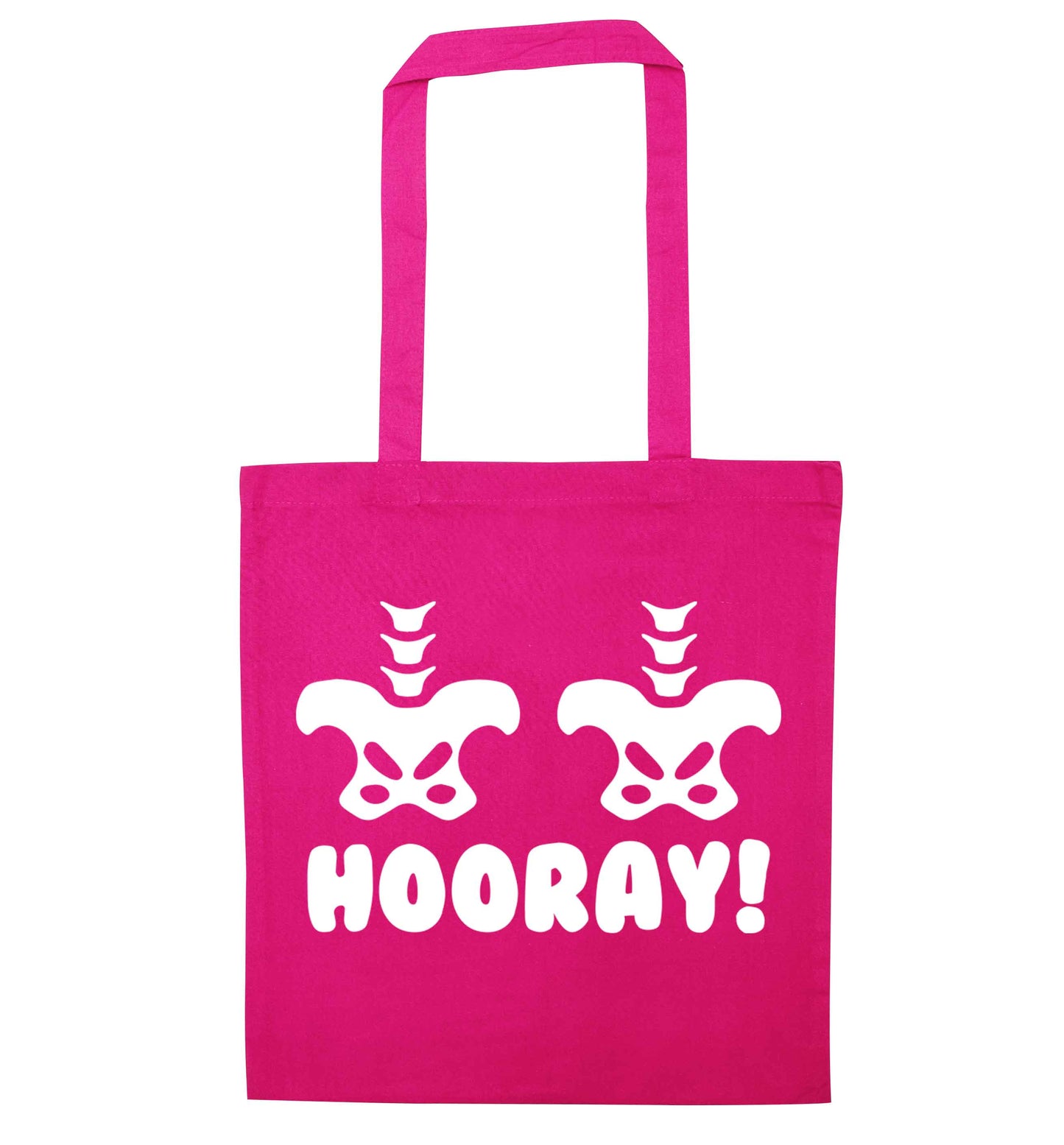 Hip Hip Hooray! pink tote bag