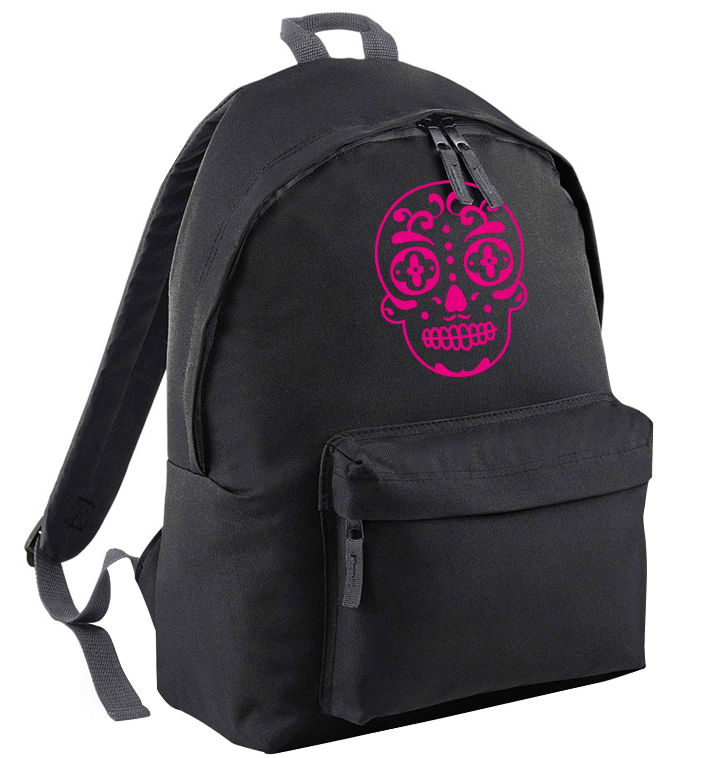 Neon pink sugar skull | Adults backpack