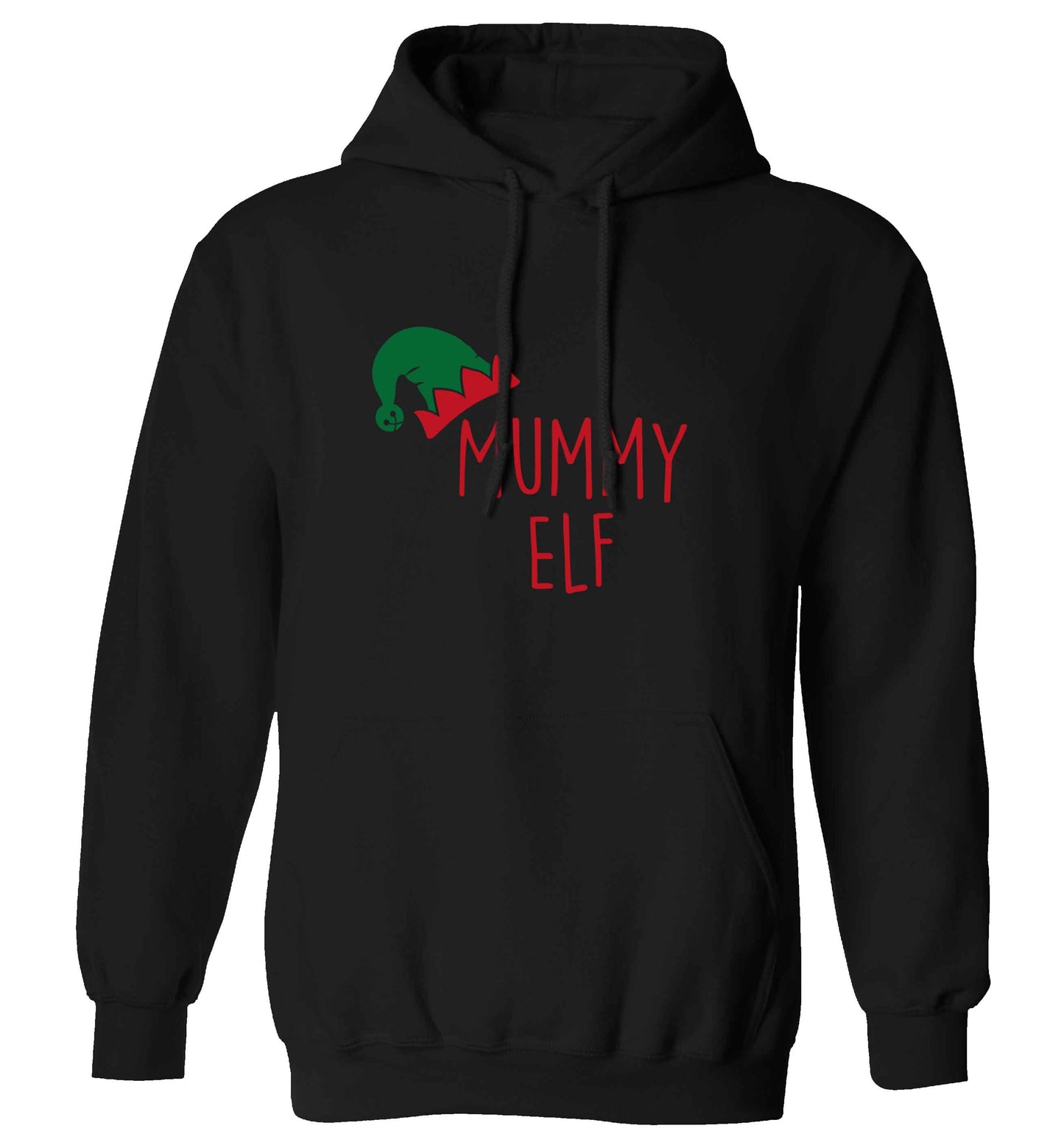 Mummy elf adults unisex black hoodie 2XL