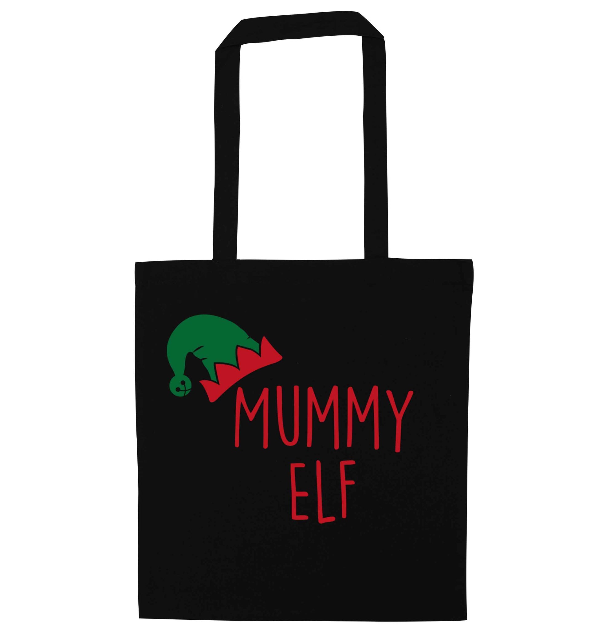 Mummy elf black tote bag