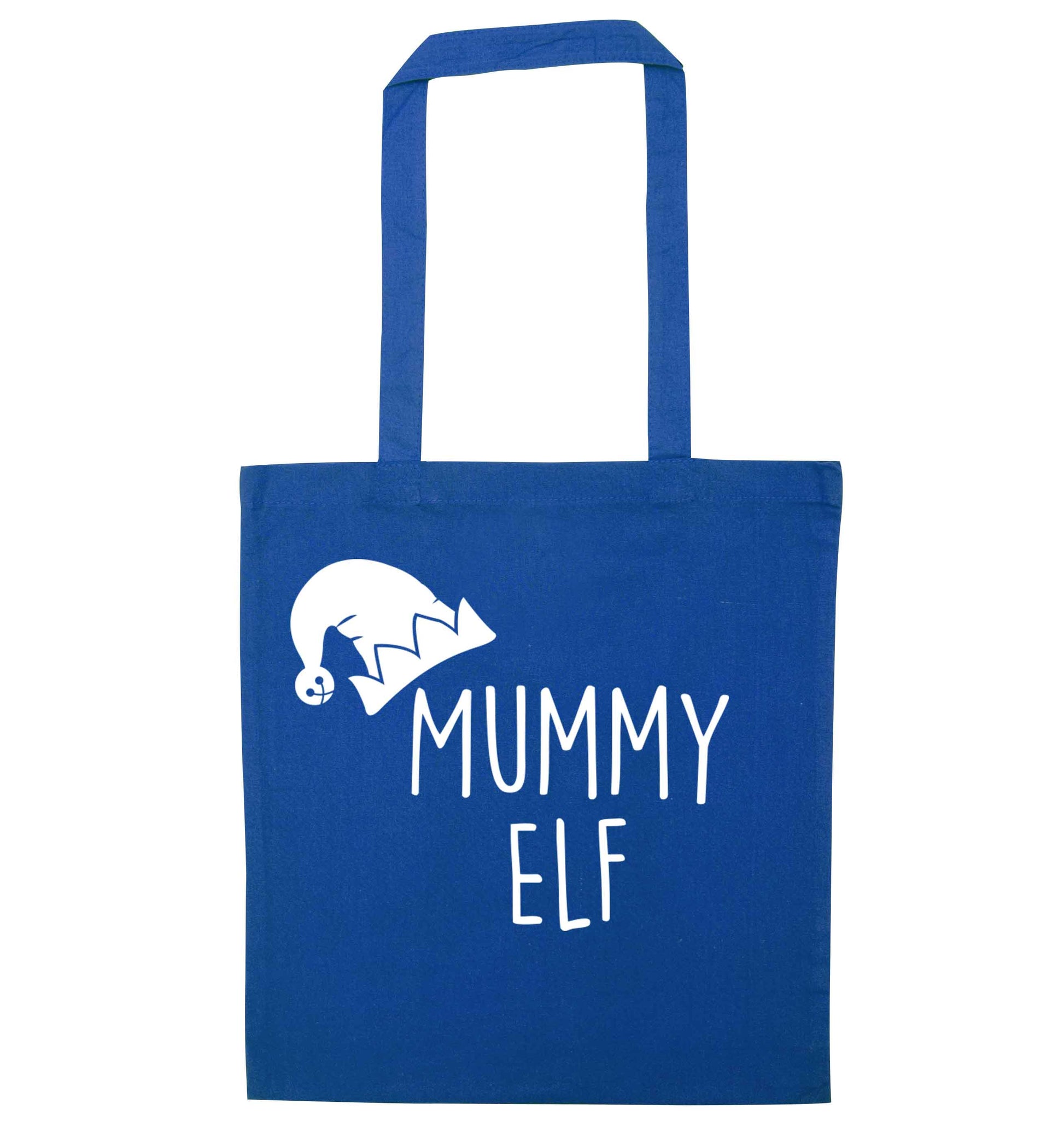 Mummy elf blue tote bag