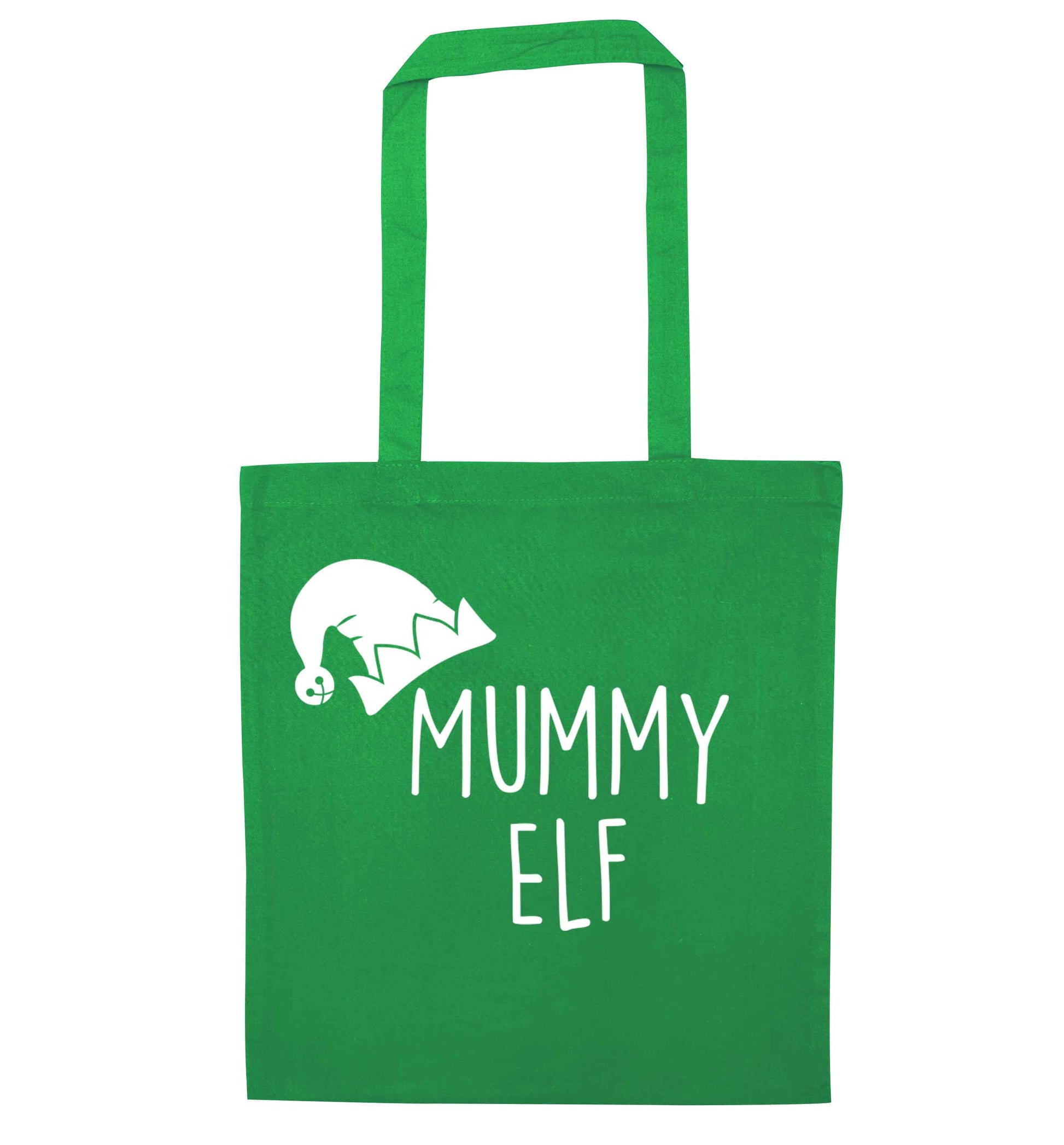 Mummy elf green tote bag