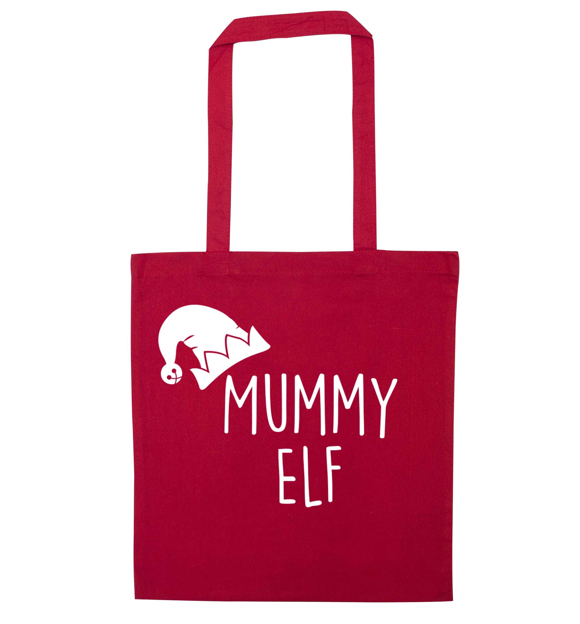 Mummy elf red tote bag