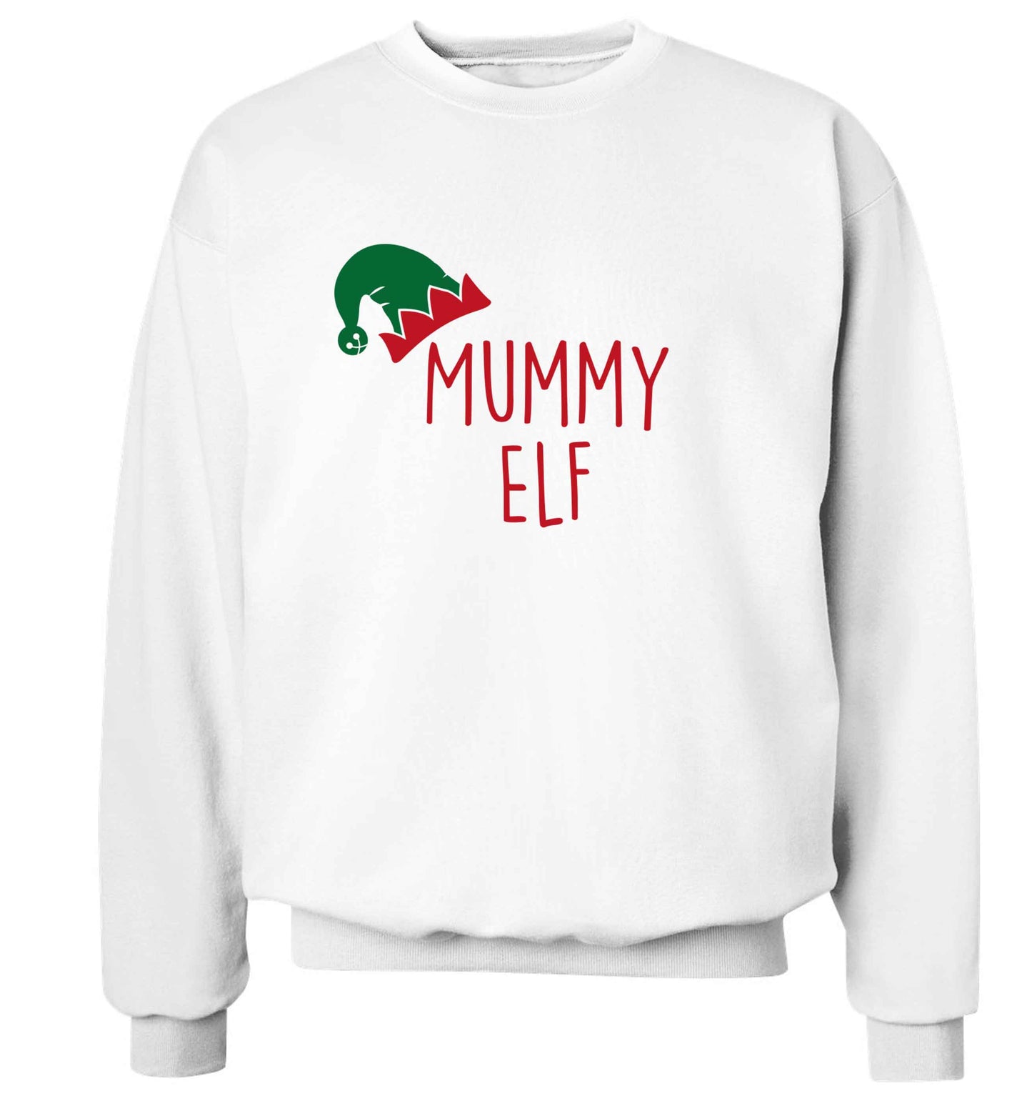Mummy elf adult's unisex white sweater 2XL