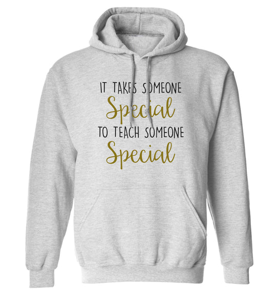 It takes someone special to teach someone special adults unisex grey hoodie 2XL