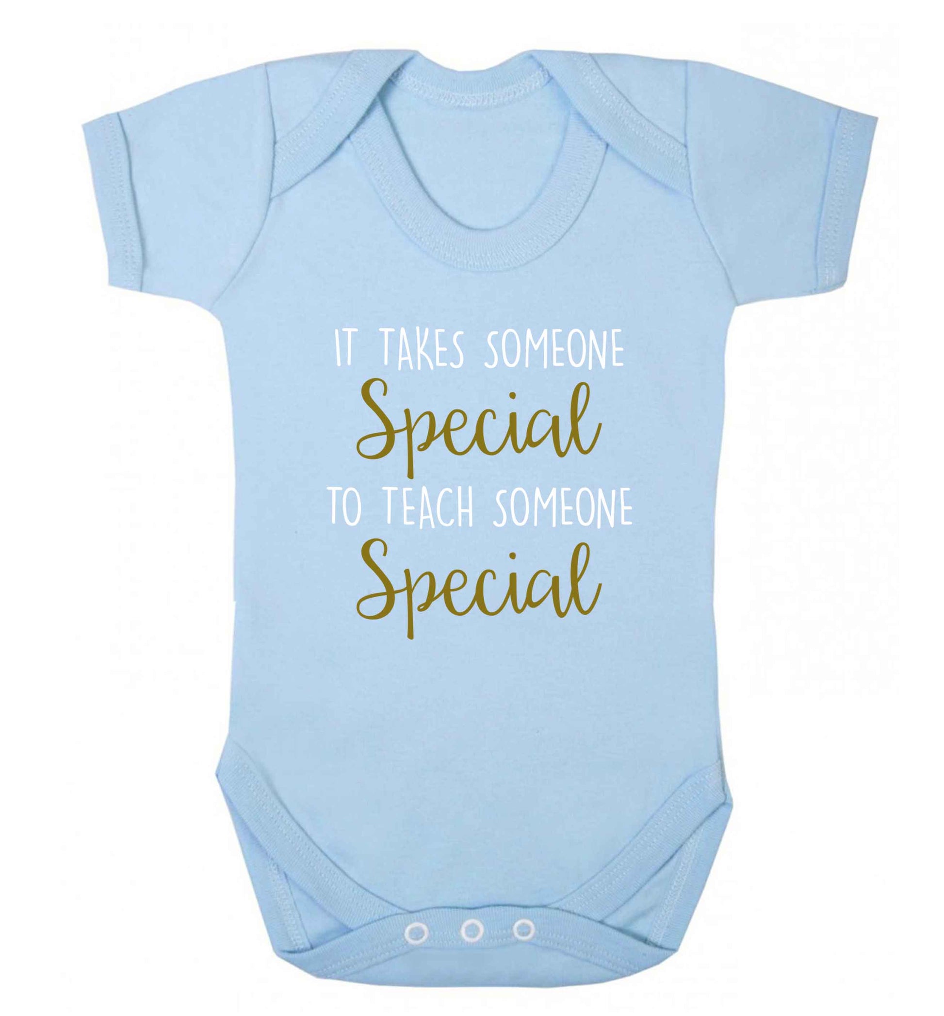 It takes someone special to teach someone special baby vest pale blue 18-24 months