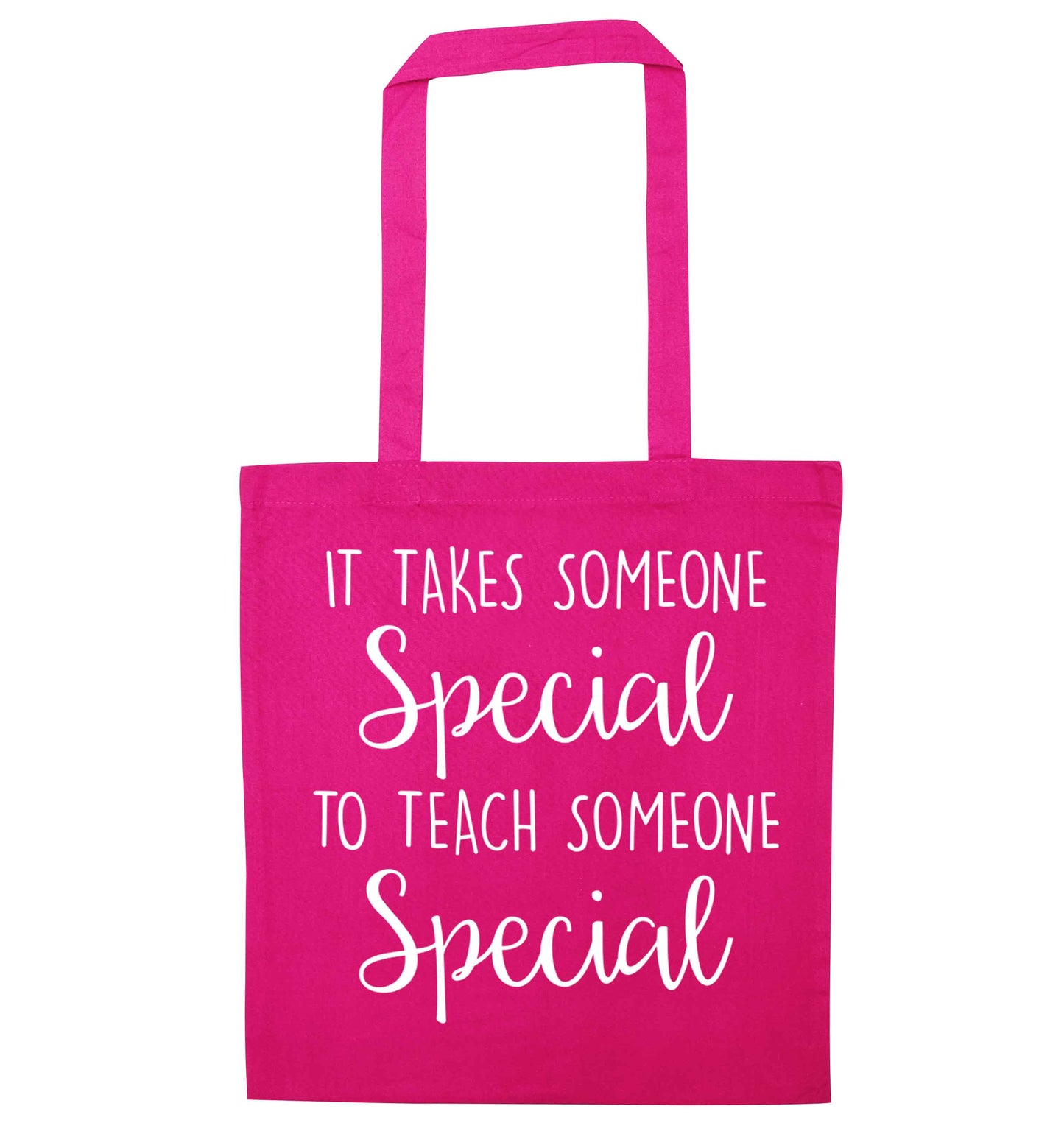 It takes someone special to teach someone special pink tote bag