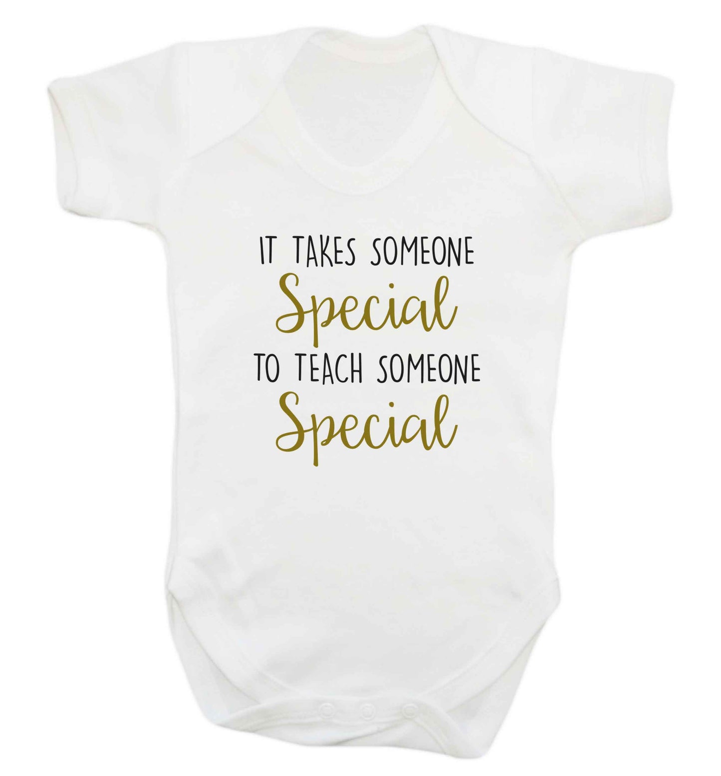 It takes someone special to teach someone special baby vest white 18-24 months