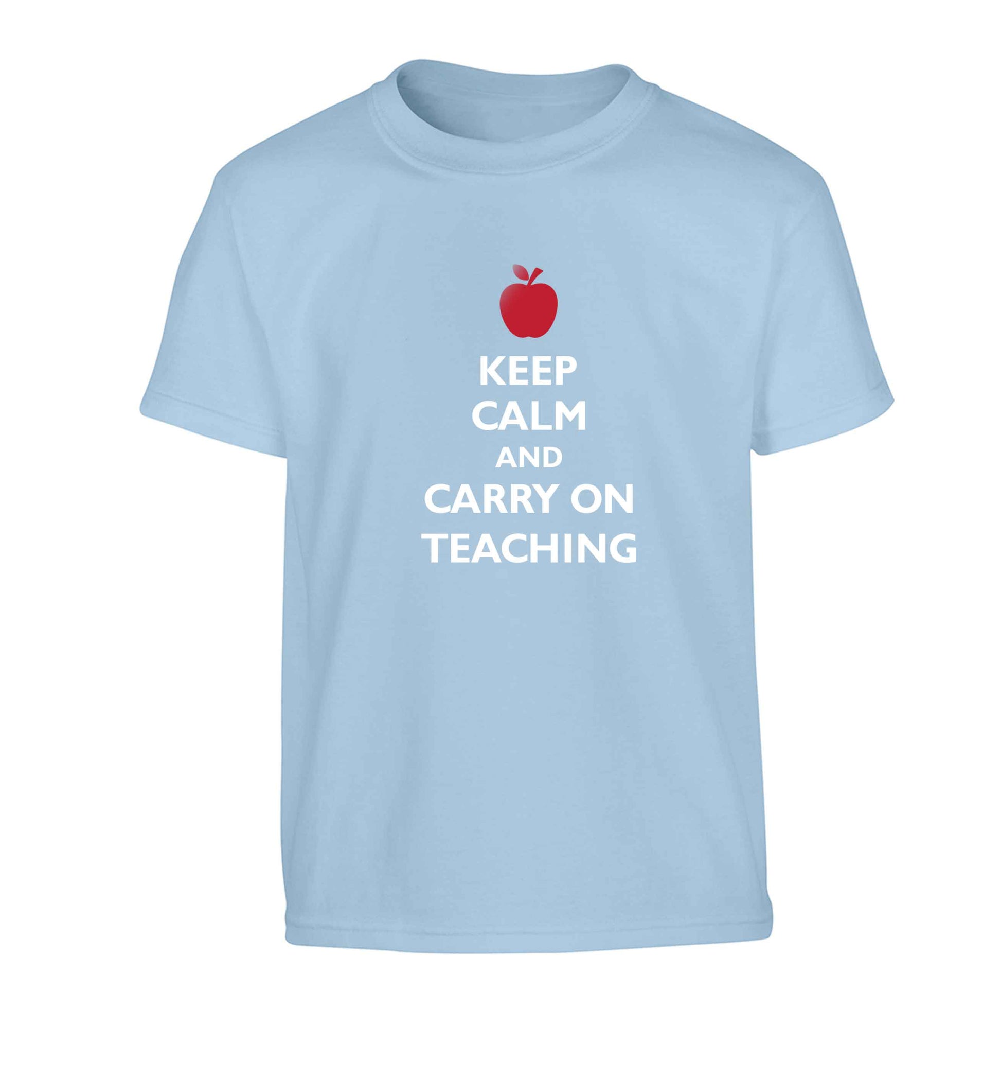 Keep calm and carry on teaching Children's light blue Tshirt 12-13 Years