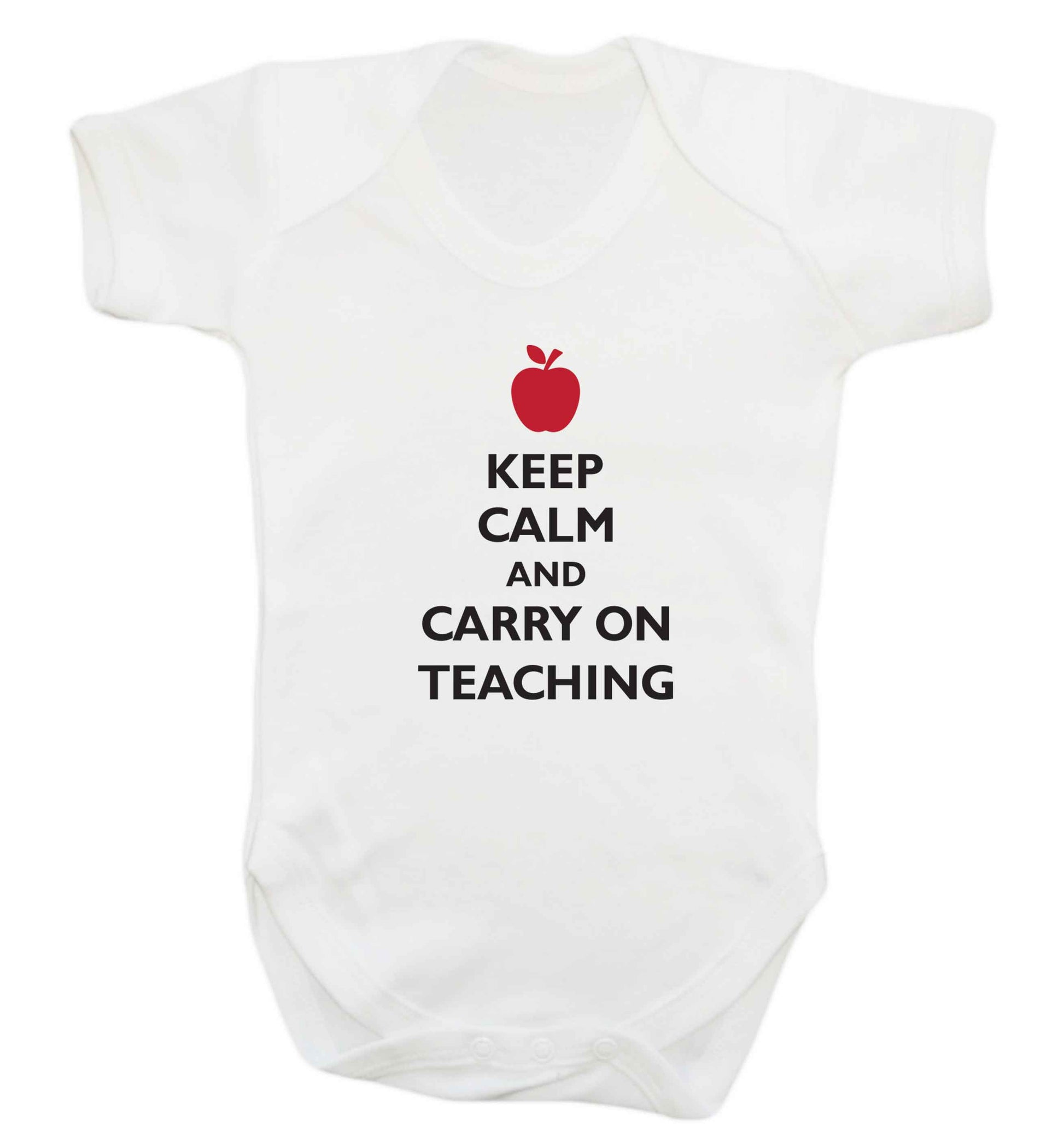 Keep calm and carry on teaching baby vest white 18-24 months