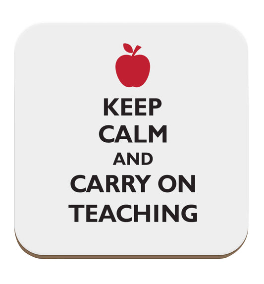 Keep calm and carry on teaching set of four coasters