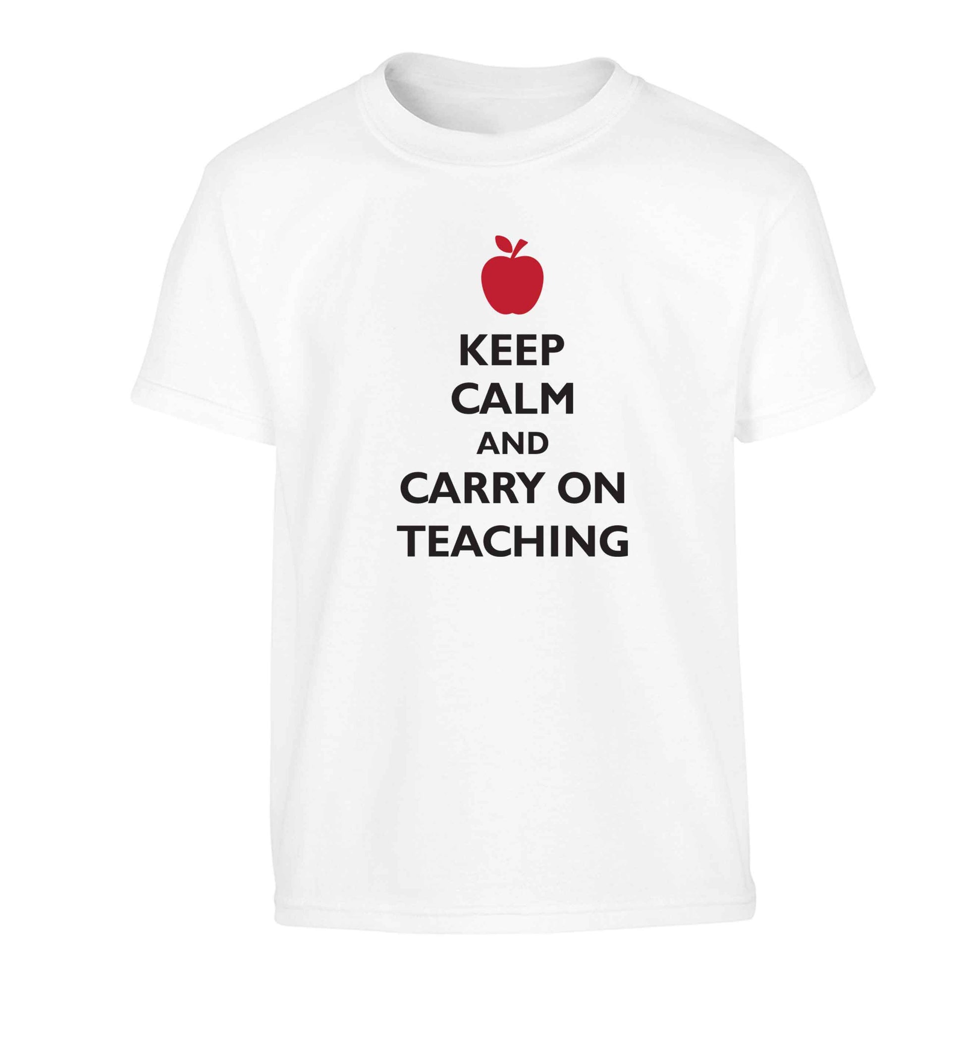 Keep calm and carry on teaching Children's white Tshirt 12-13 Years