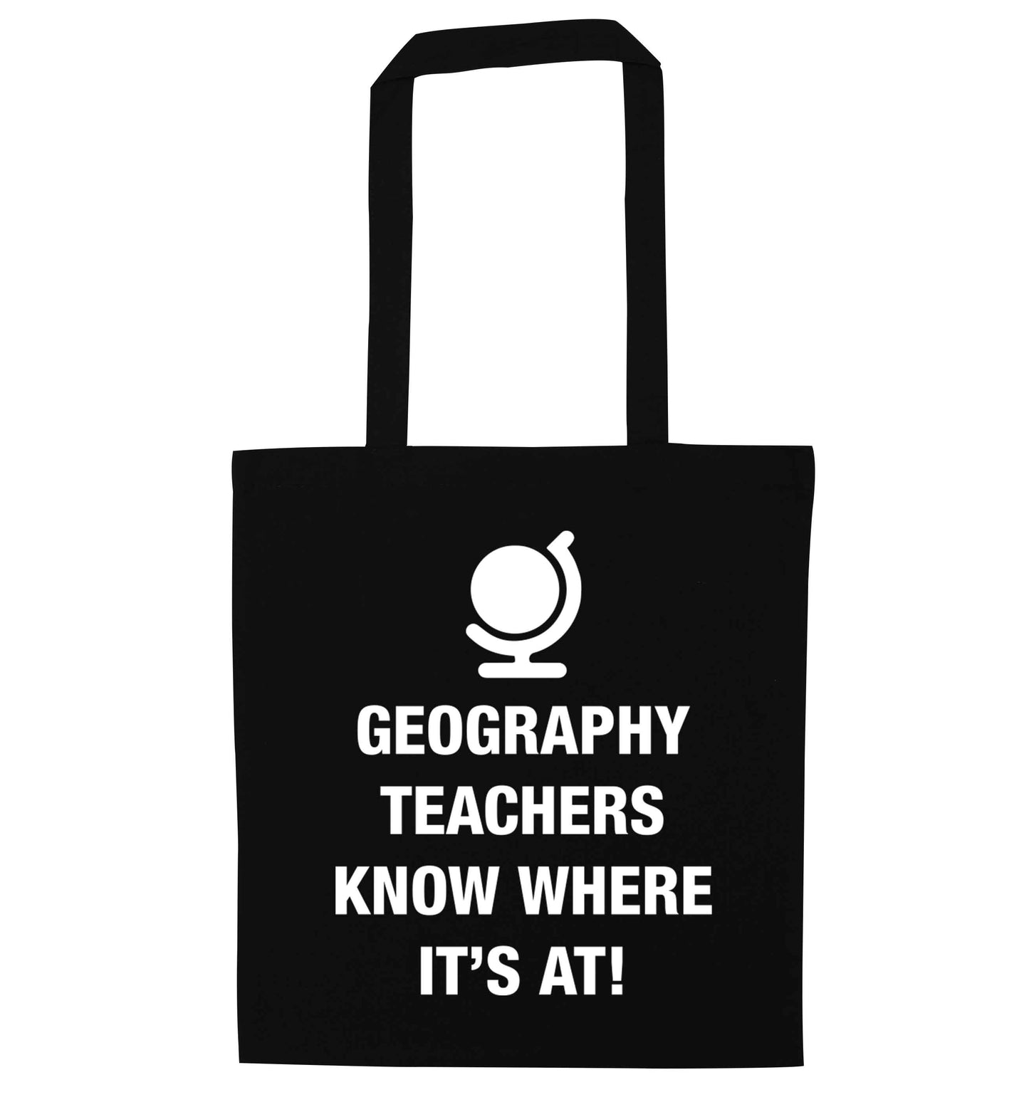 Geography teachers know where it's at black tote bag