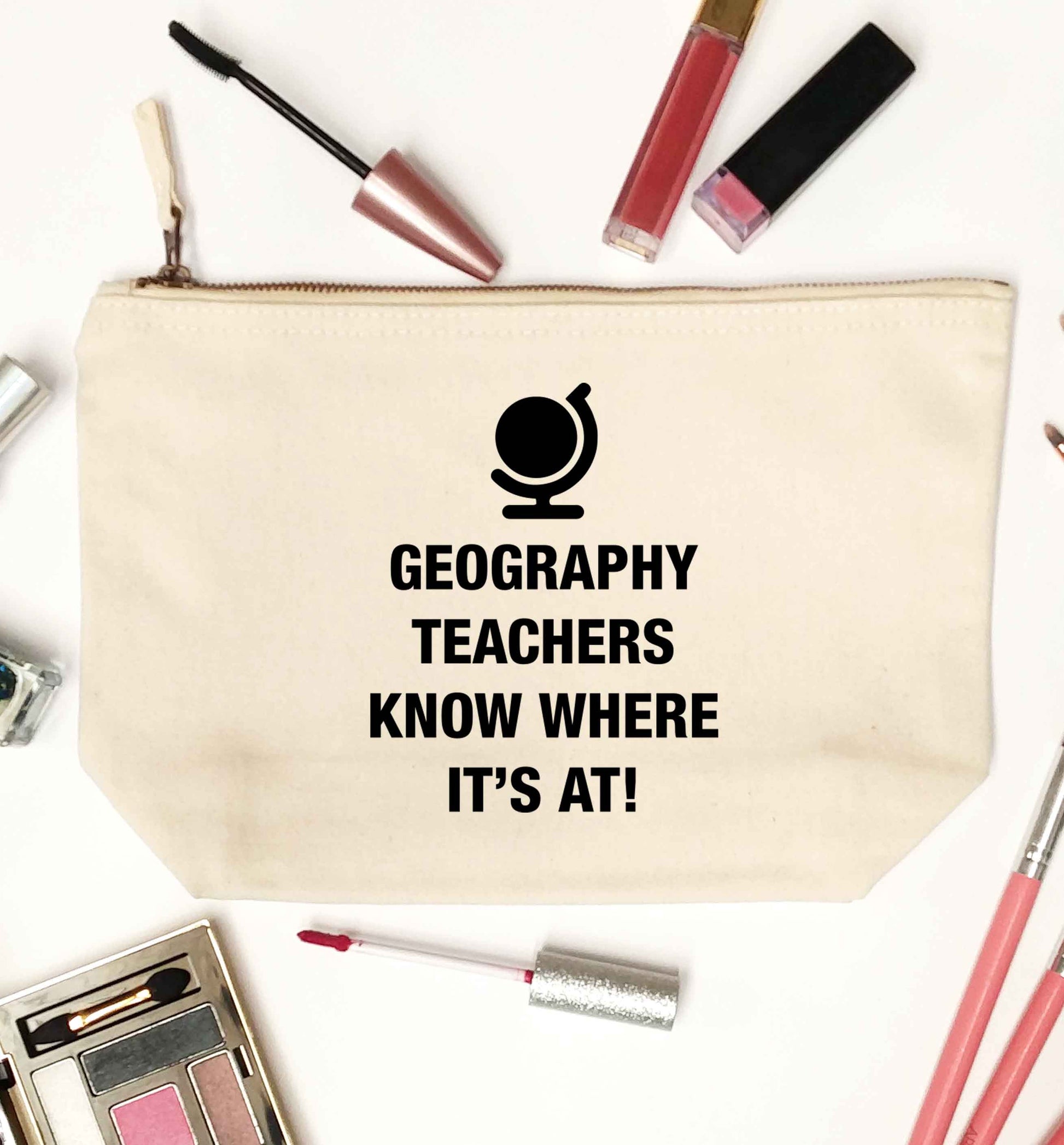 Geography teachers know where it's at natural makeup bag