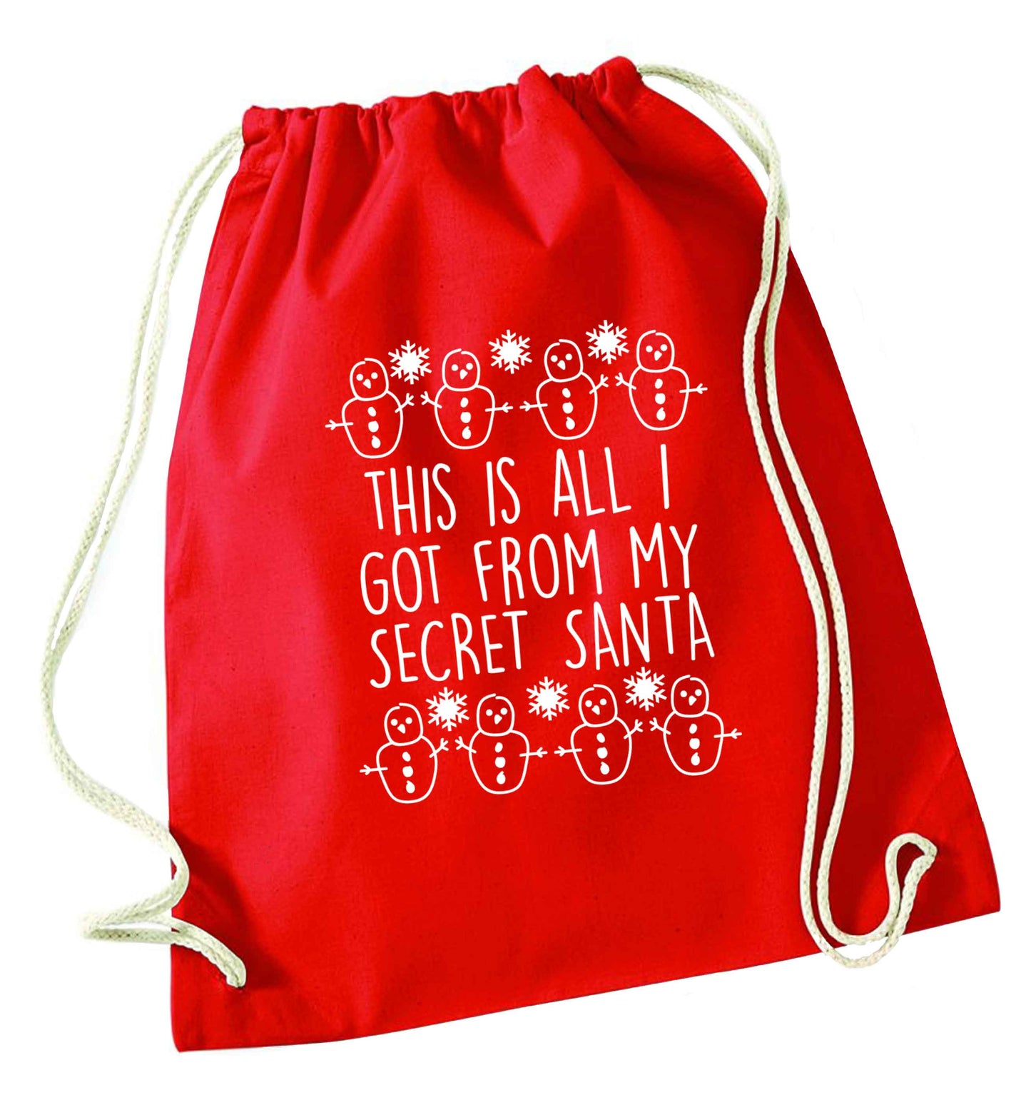 This is all I got from my secret Santa red drawstring bag 
