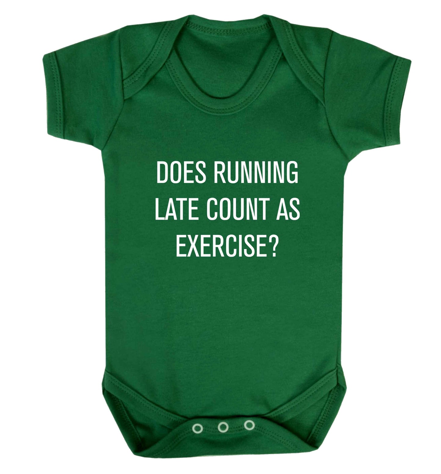 Does running late count as exercise? baby vest green 18-24 months