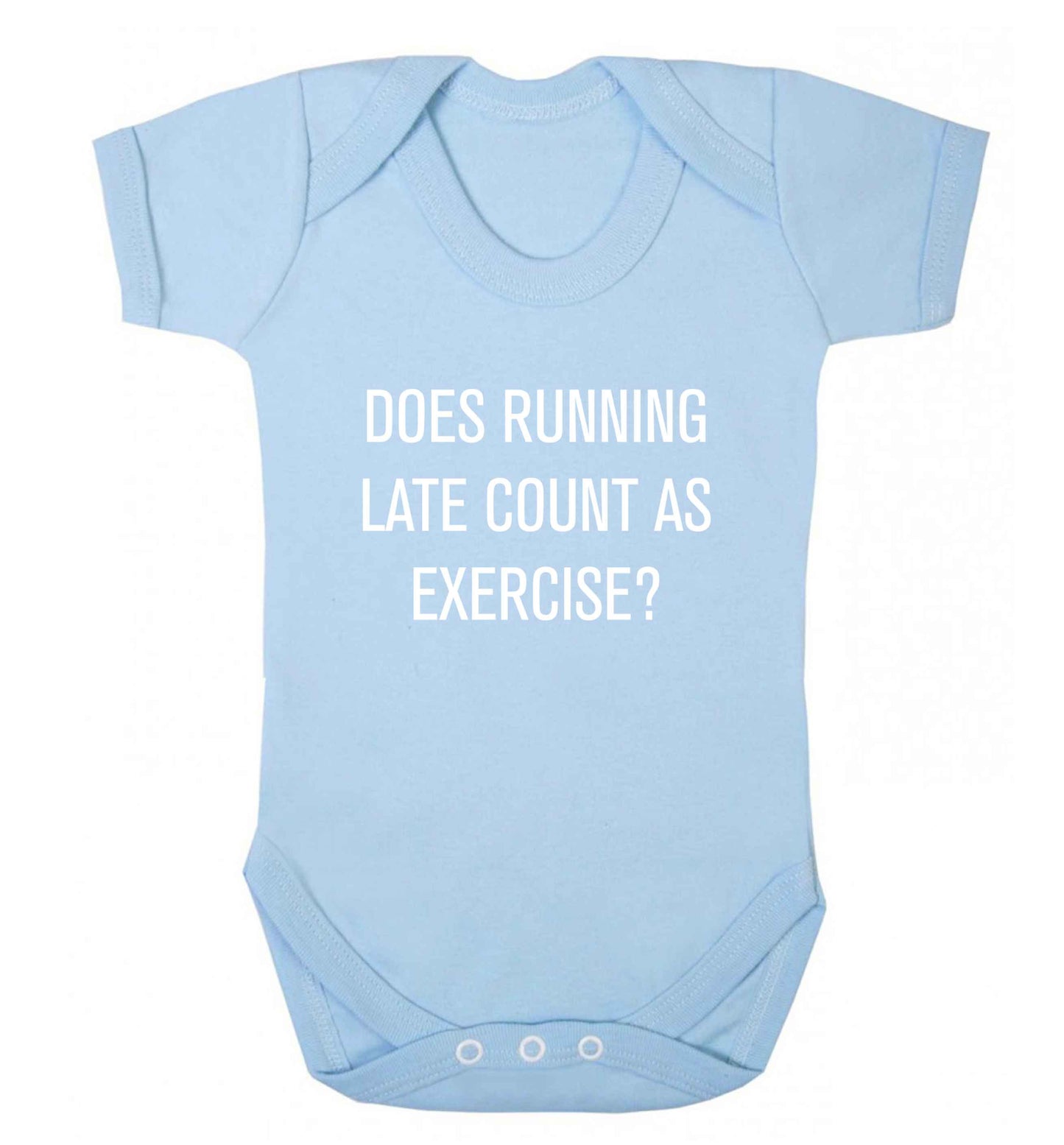 Does running late count as exercise? baby vest pale blue 18-24 months
