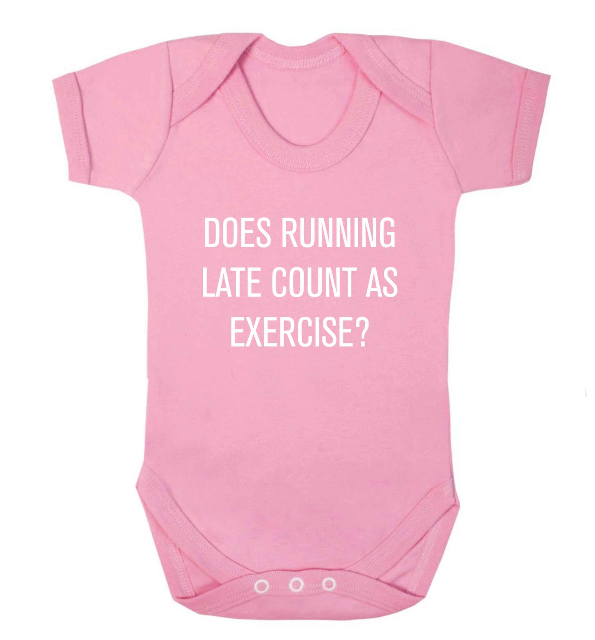 Does running late count as exercise? baby vest pale pink 18-24 months