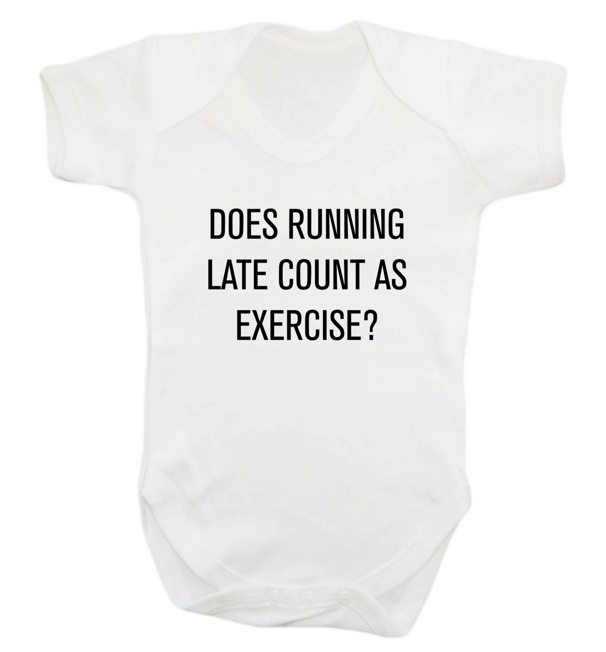 Does running late count as exercise? baby vest white 18-24 months