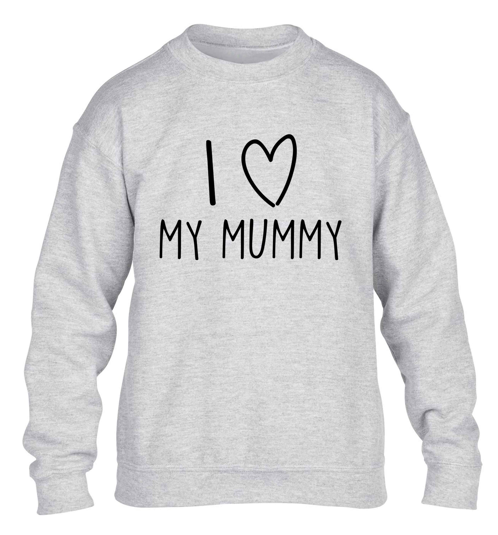 I love my mummy children's grey sweater 12-13 Years