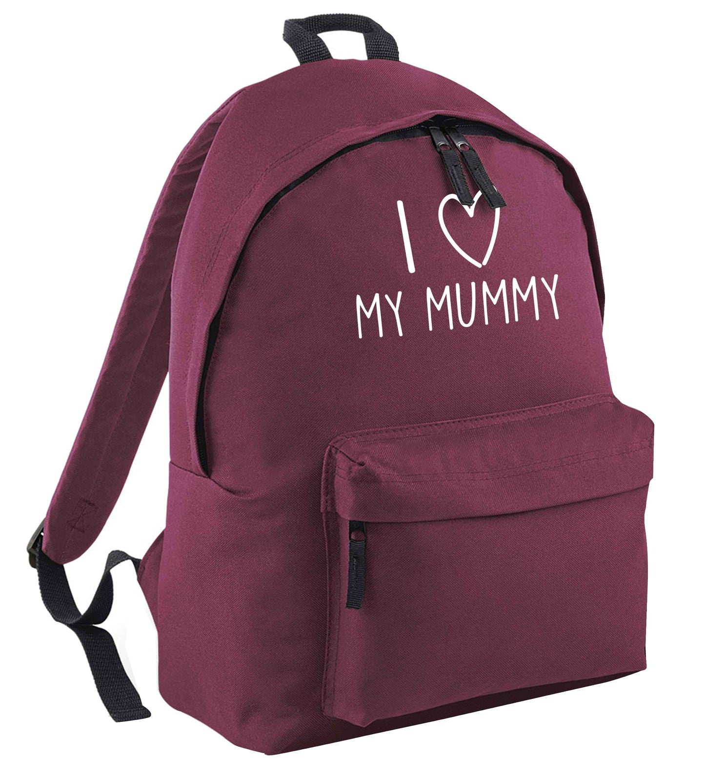 I love my mummy black childrens backpack
