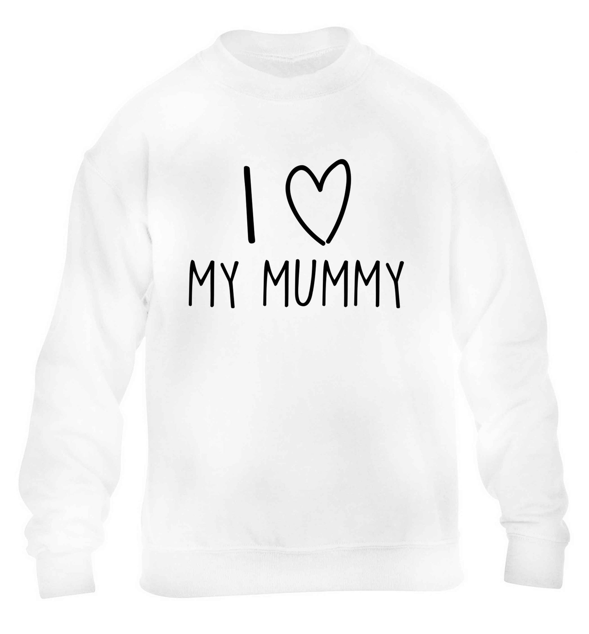 I love my mummy children's white sweater 12-13 Years