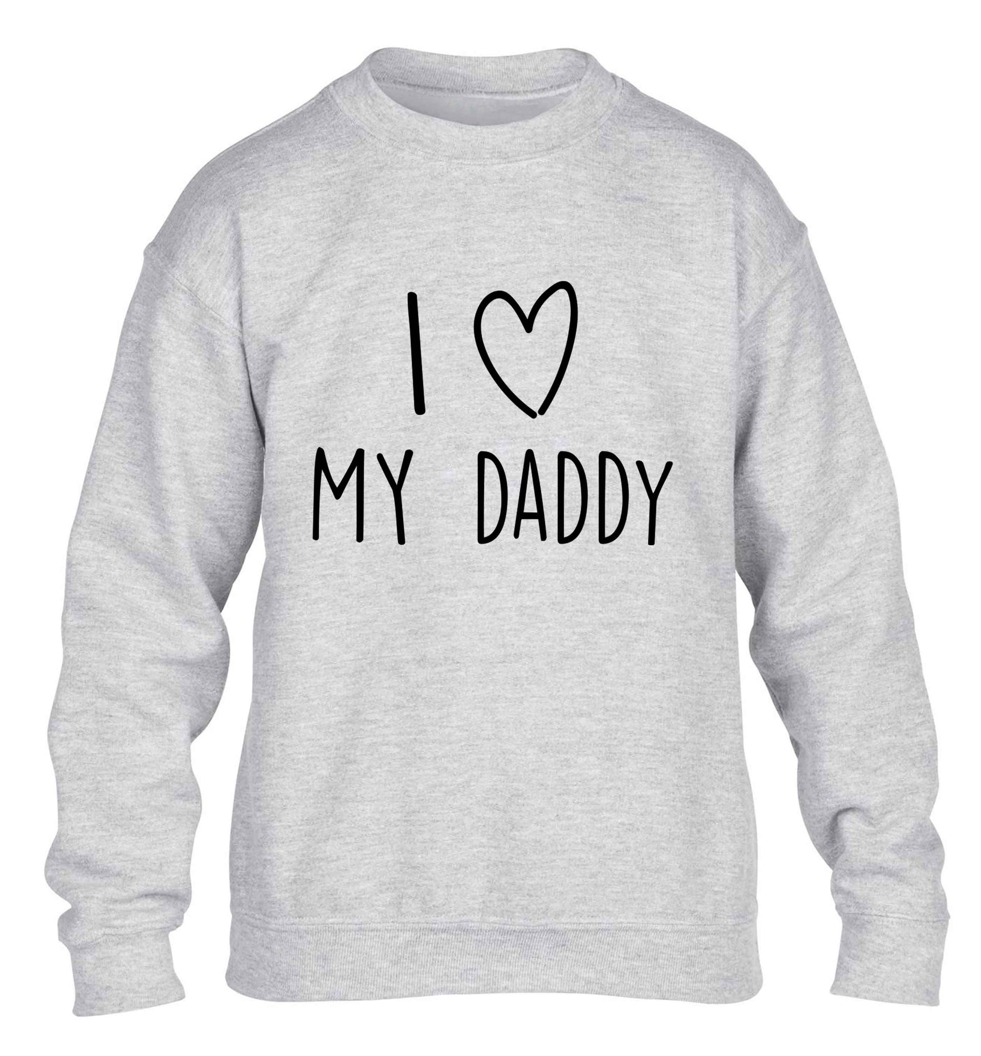I love my daddy children's grey sweater 12-13 Years